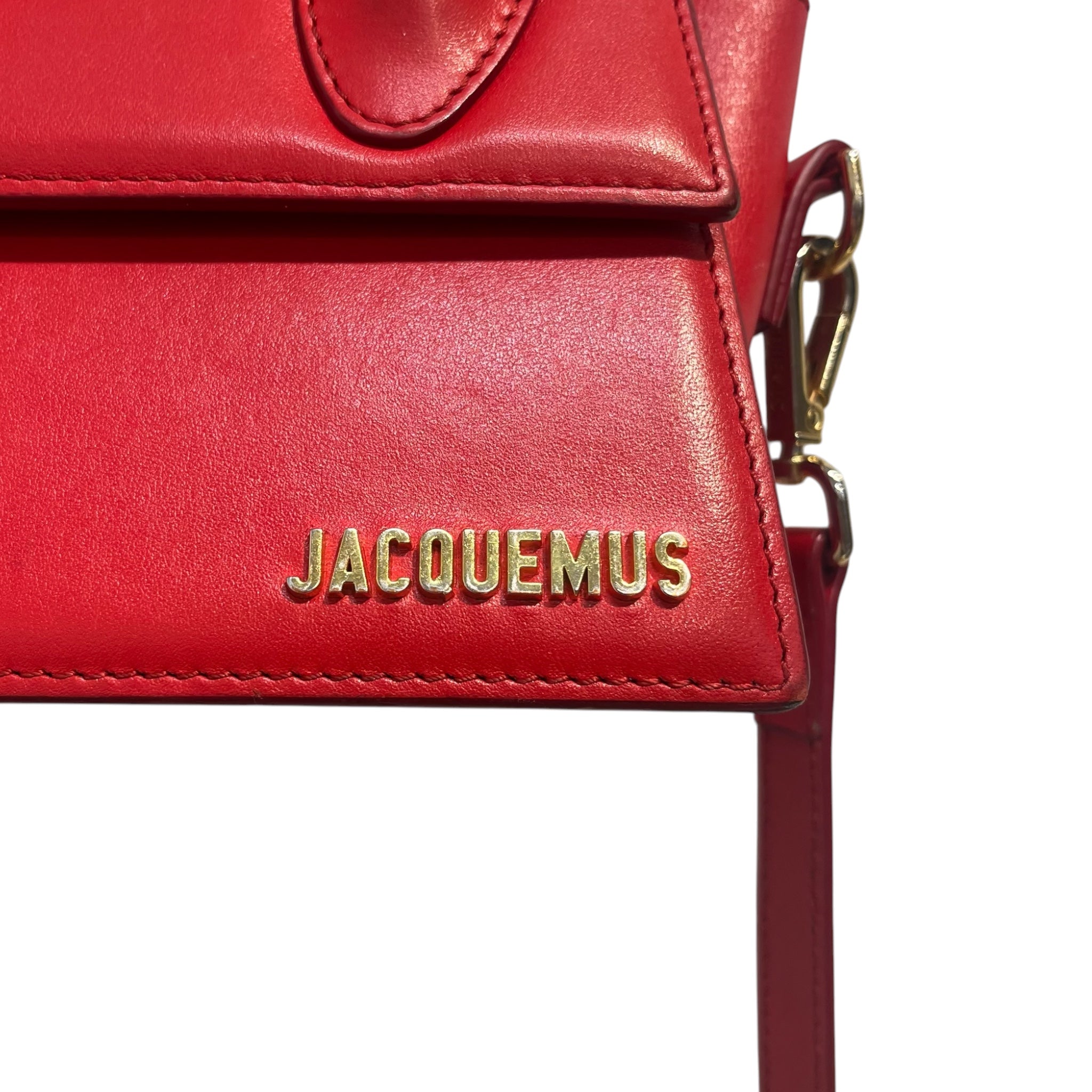 JACQUEMUS/Cross Body Bag/Leather/RED/handle bag view 4