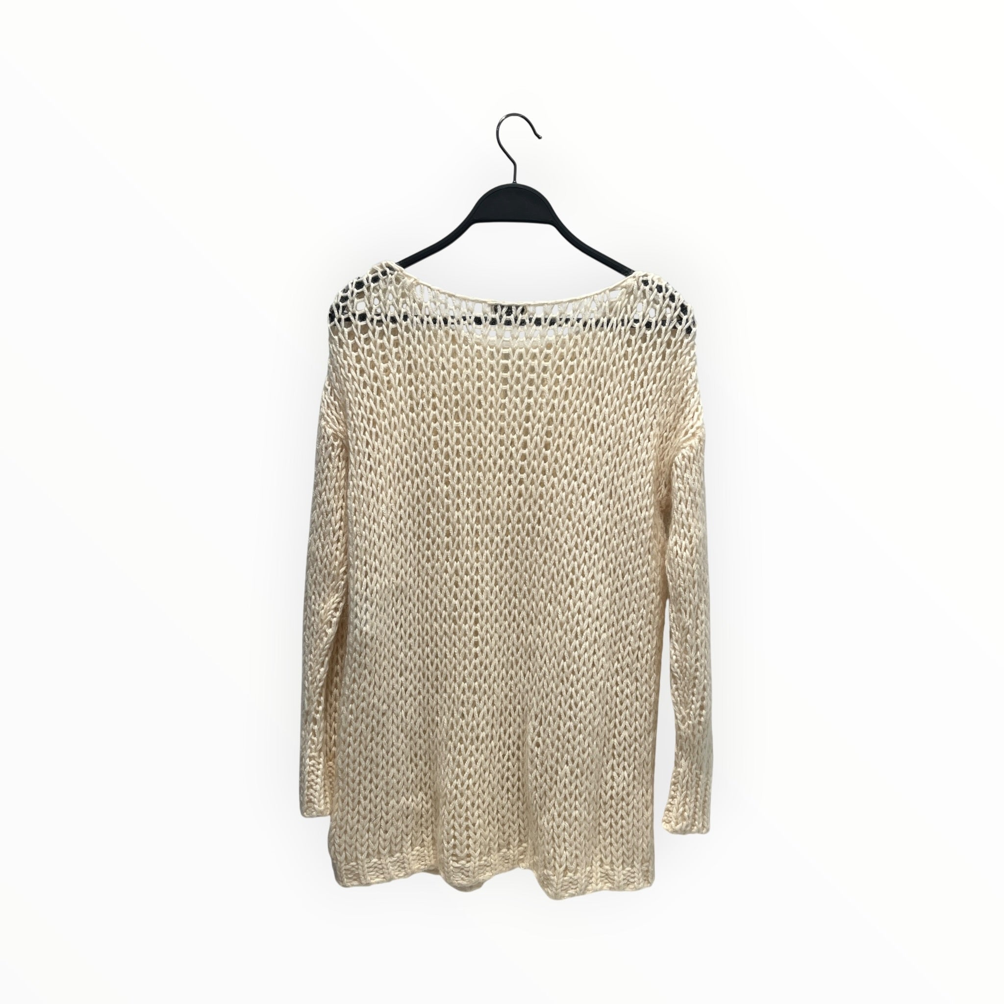 SAINT LAURENT/Sweater/XS/Mohair/CRM/Pullover/OPEN KNIT view 2