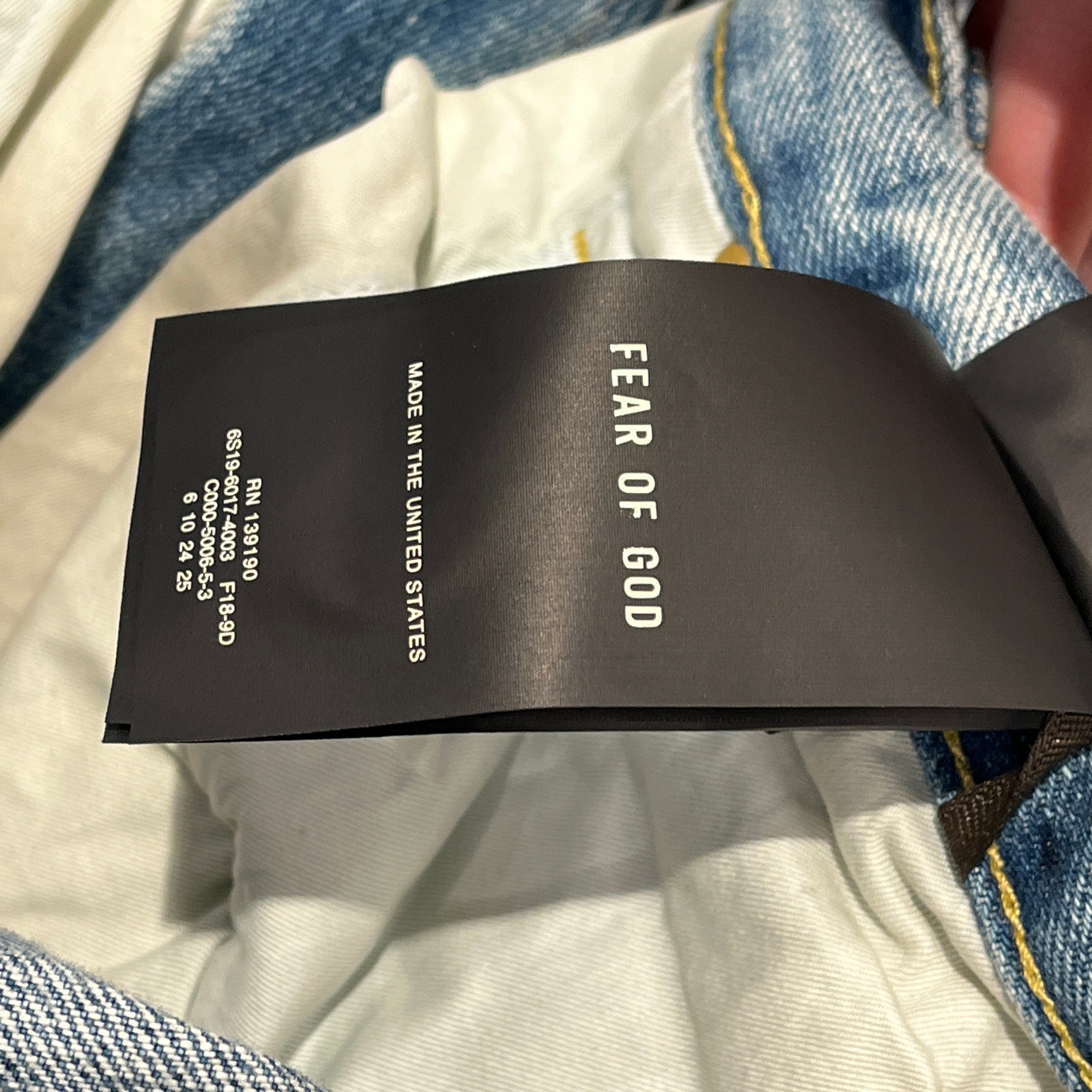 FEAR OF GOD/Straight Pants/32/Denim/BLU/SLIM DOUBLEKNEE BELTED LIGHT view 5