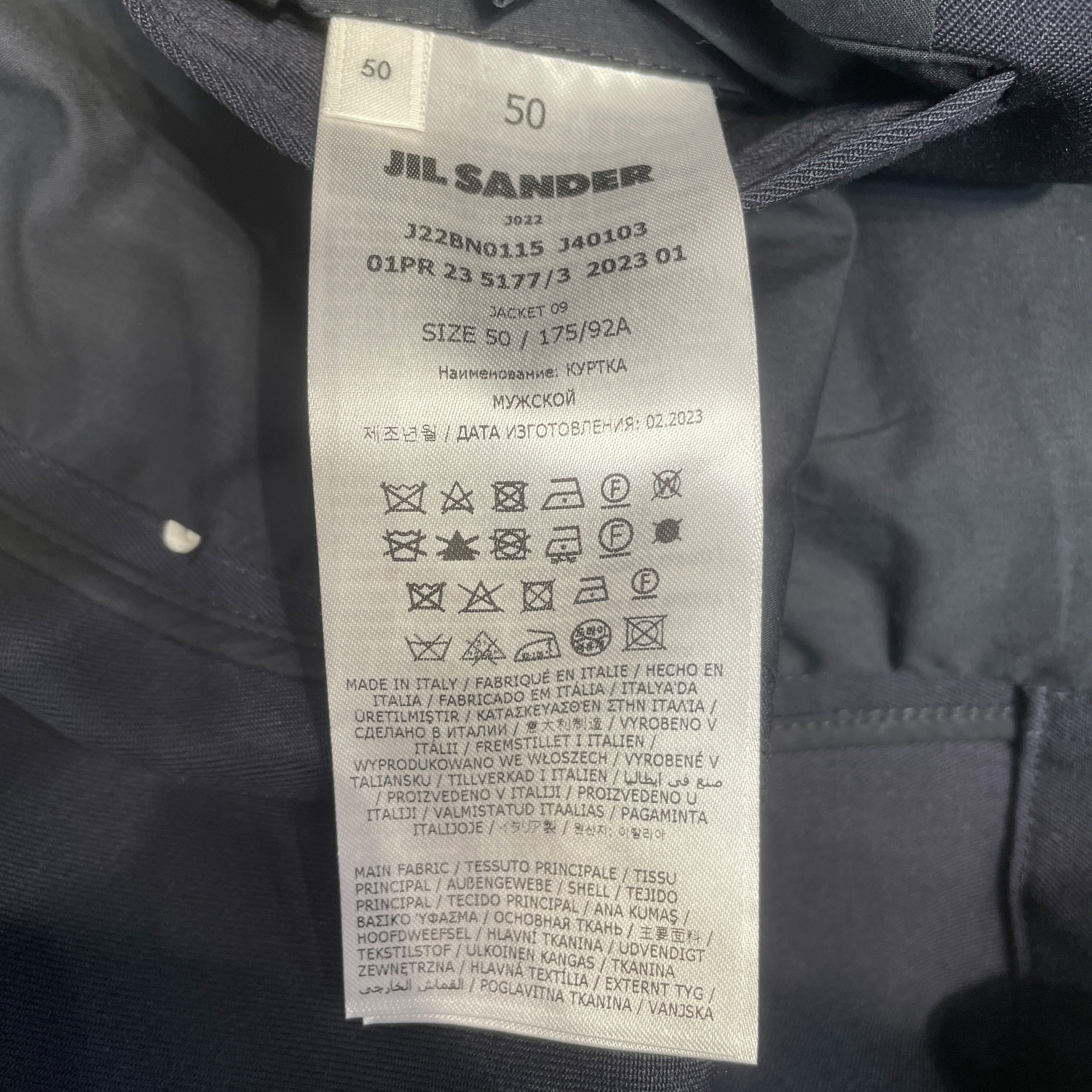 JIL SANDER/Coat/50/Cotton/NVY/ view 4