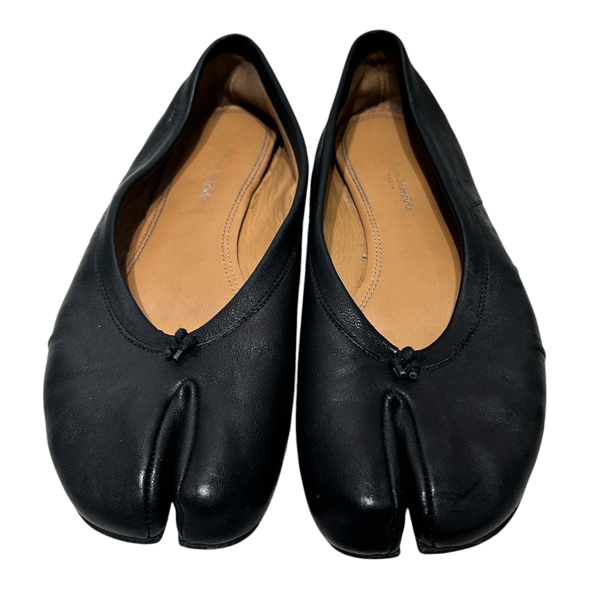 Maison Margiela/Flat Shoes/EU 36.5/Leather/BLK/tabi flats view 4