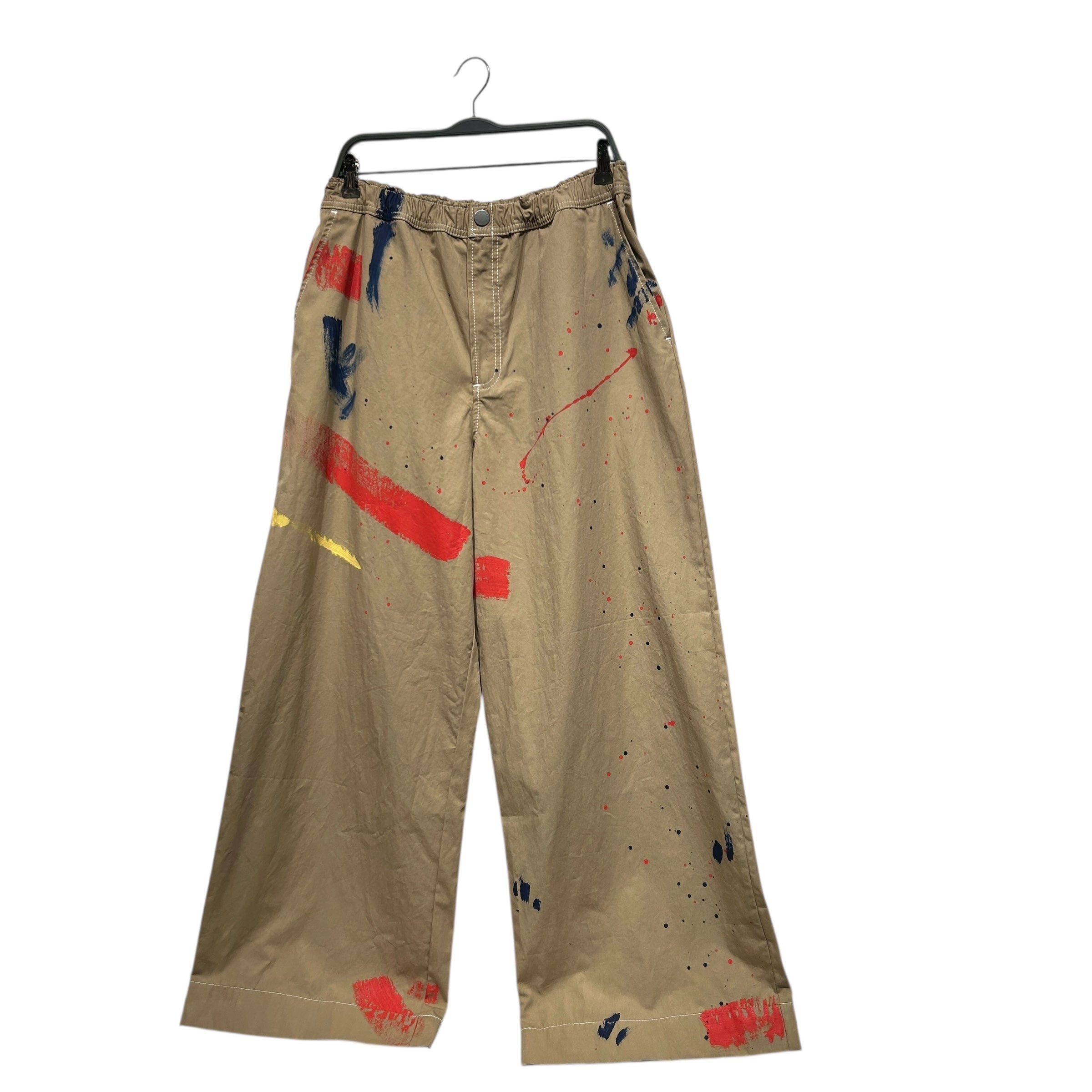 The Elder Statesman/Wide Leg Pants/L/Nylon/CML/SILVANO PAINTED WMNS PANT view 1