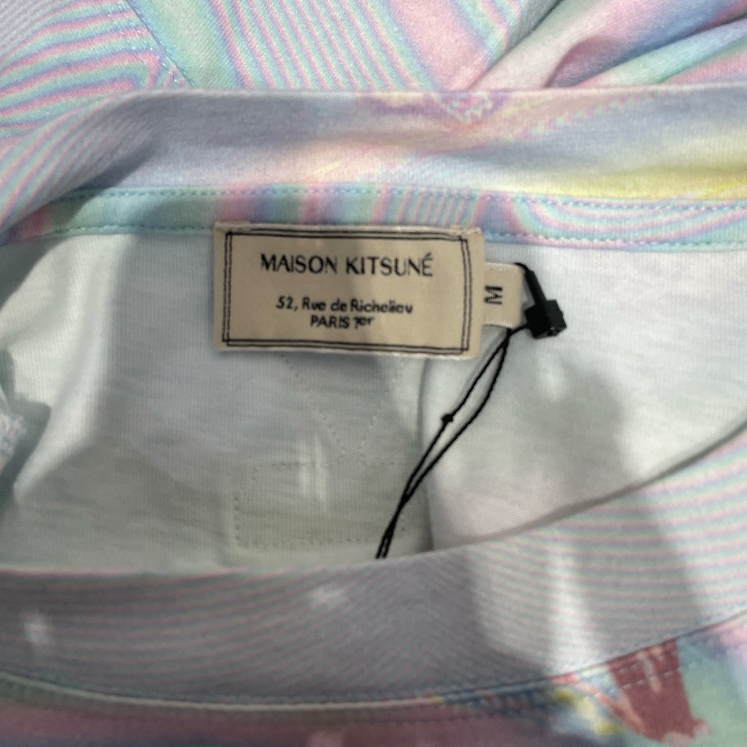 MAISON KITSUNE/T-Shirt/M/Cotton/BLU/All Over Print/Blue Hologram Fox Print Tee view 3