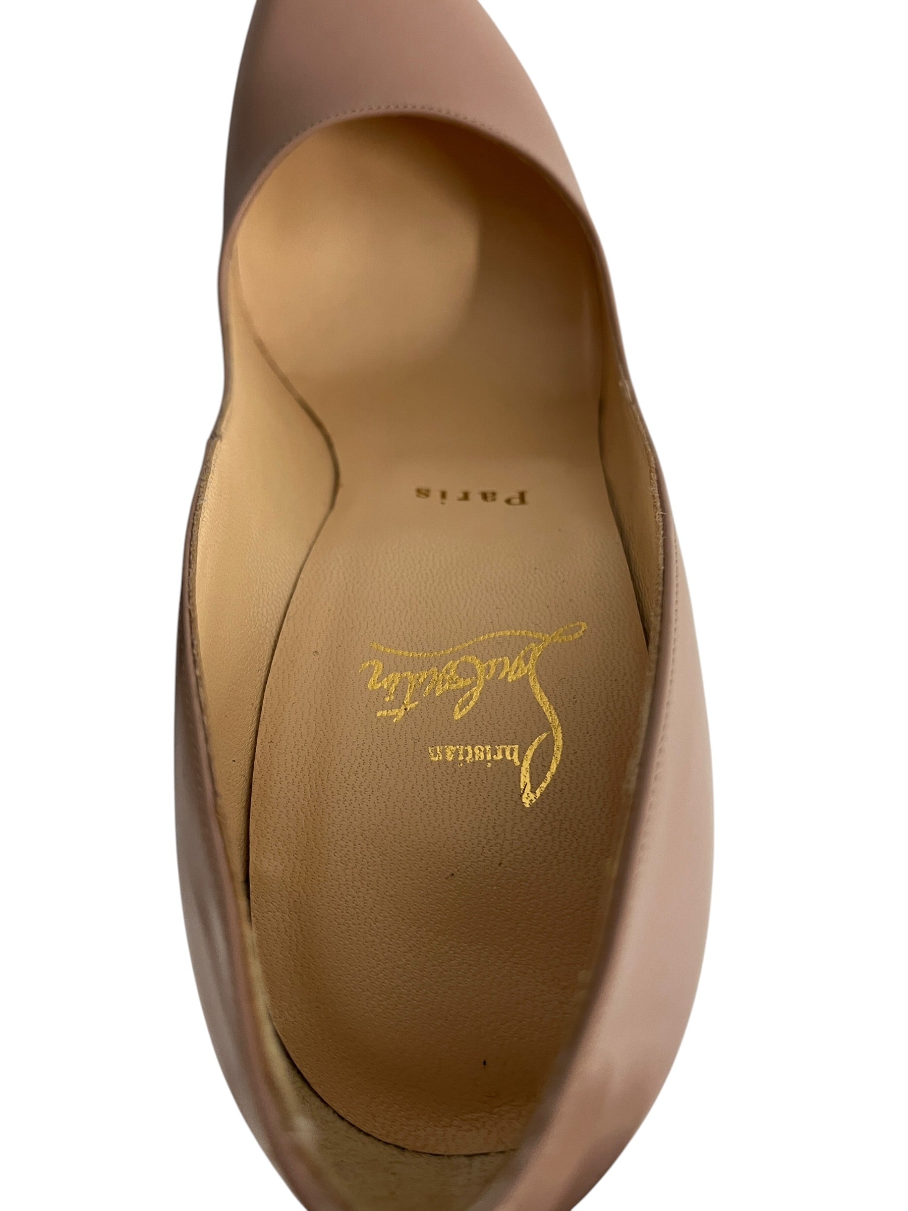 Christian Louboutin/Heels/EU 37.5/Leather/BEG/Kate Heels view 3