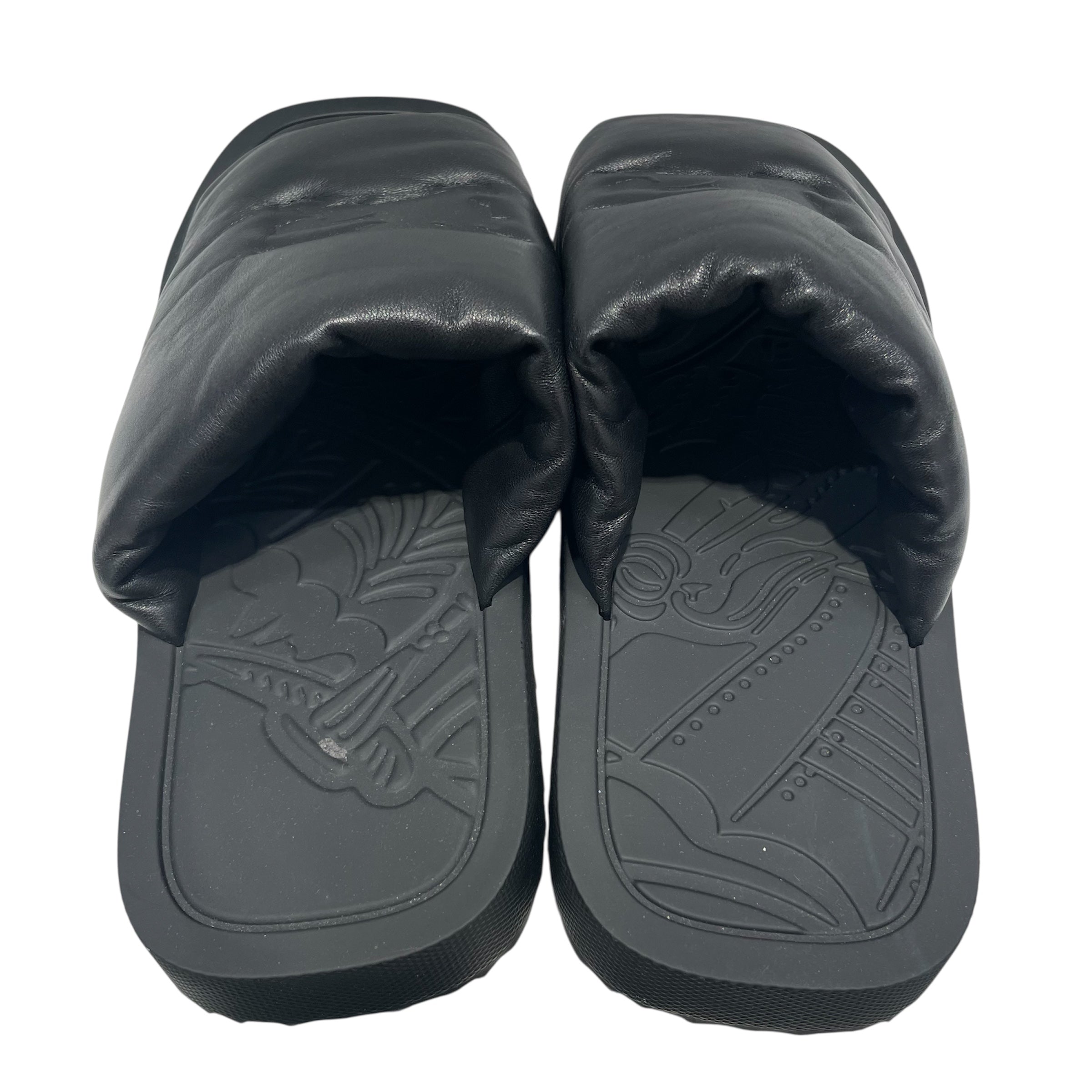 BURBERRY/Sandals/EU 45/Leather/BLK/HORSE IMPRINT view 4
