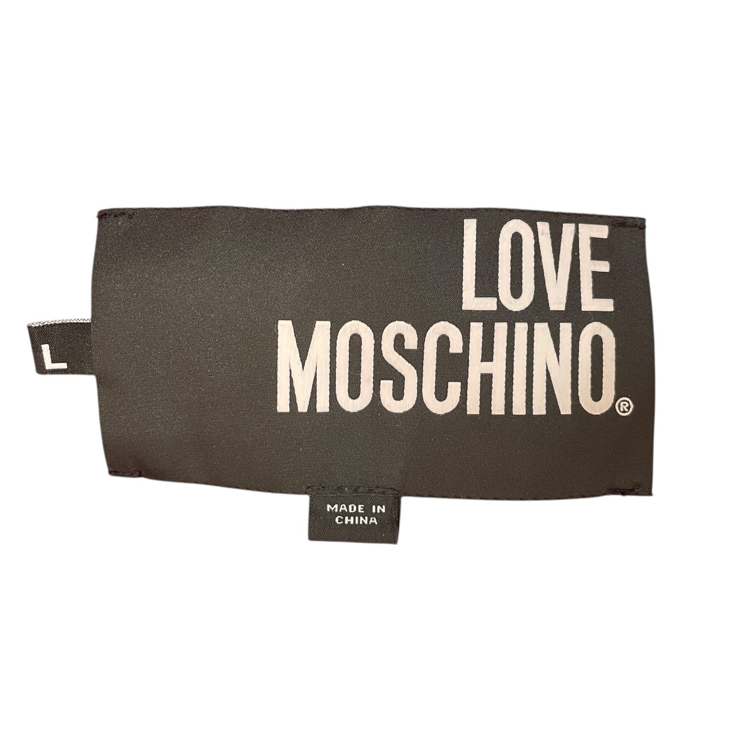 LOVE MOSCHINO/Puffer Jkt/L/Polyester/RED/All Over Print/hooded puffer logo all over view 3
