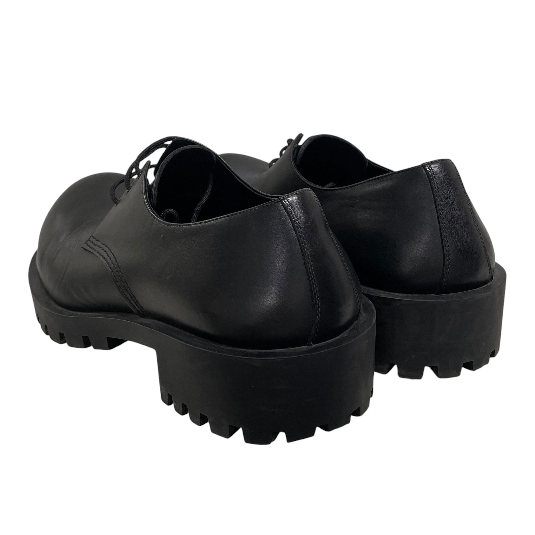 BALENCIAGA/Boots/US 9/Leather/BLK/derby lace up hummer view 2