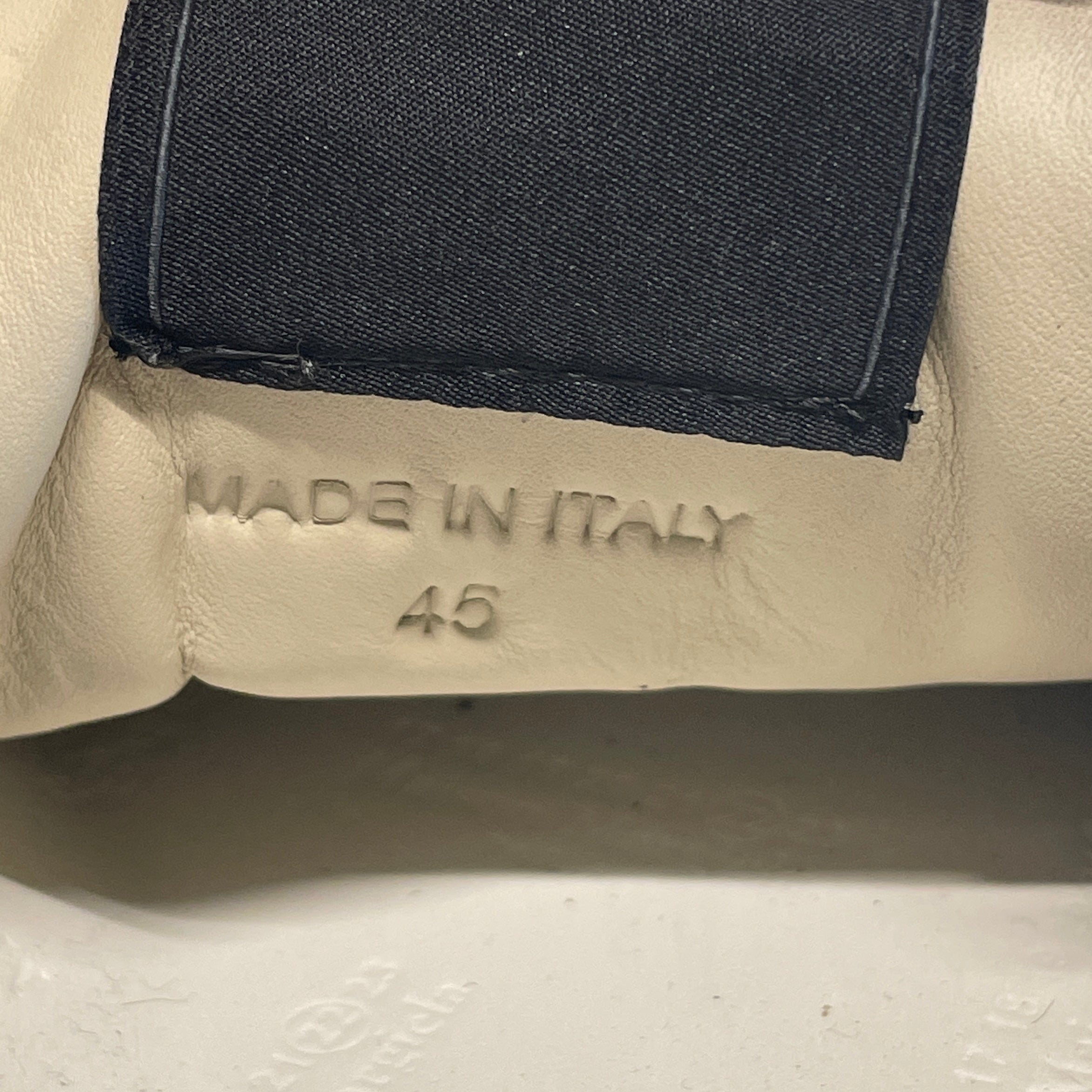 Maison Margiela/Low-Sneakers/US 12/Cotton/BLK/blk trainers/wht leather view 5