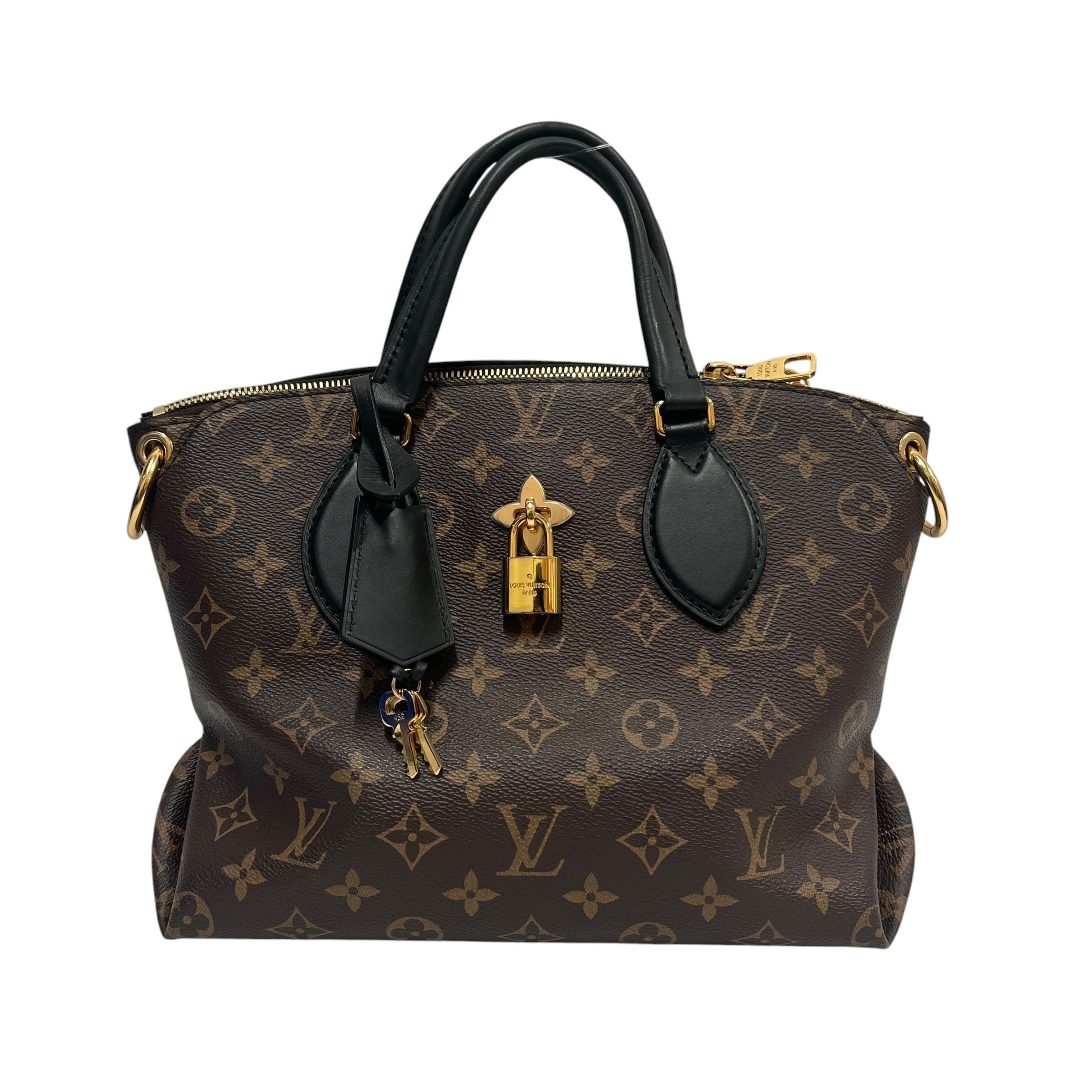 LOUIS VUITTON/Bag/Monogram/Leather/BRW/FLOWER ZIPPER TOTE view 1