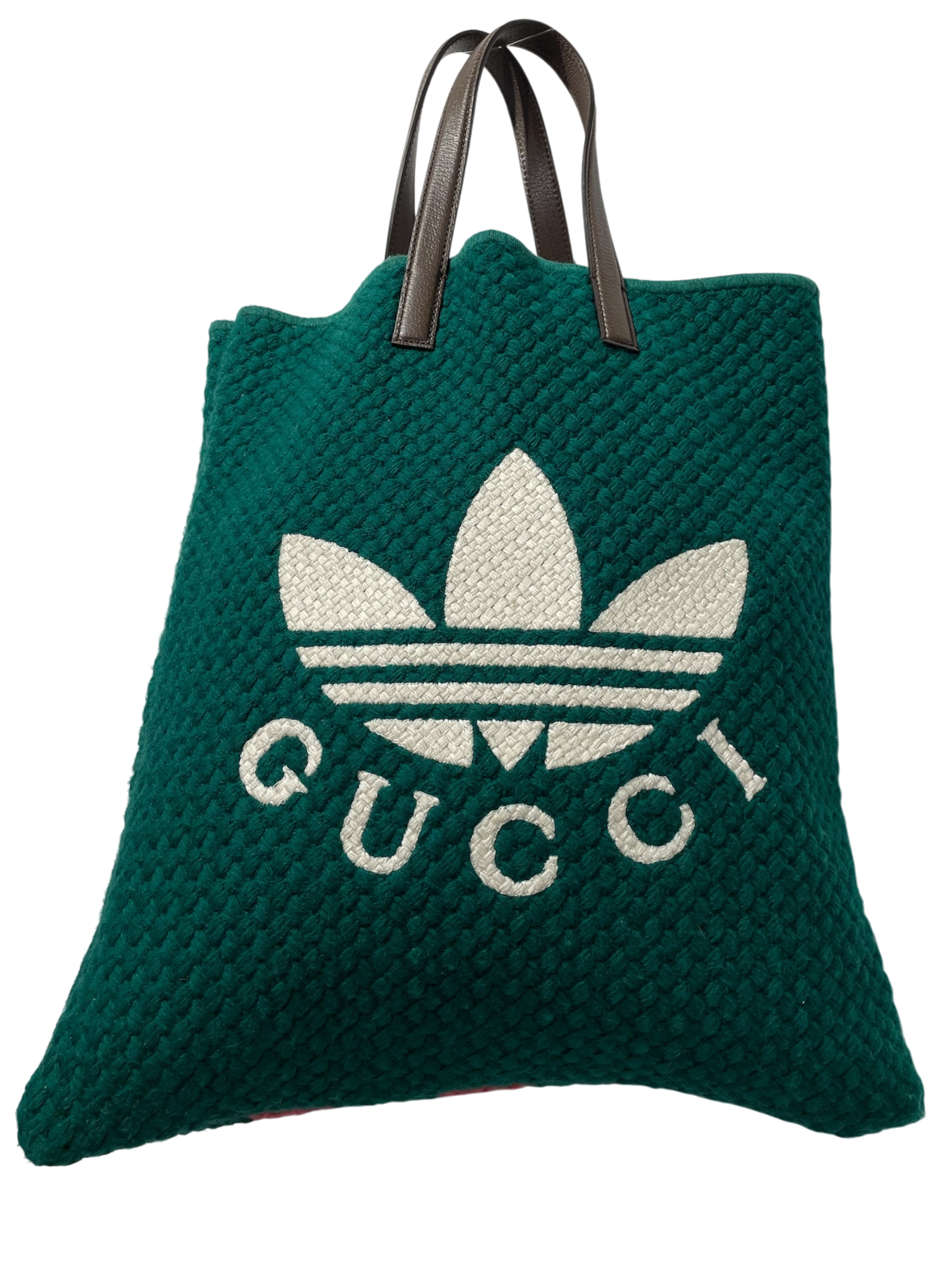 GUCCI/adidas/Tote Bag/Wool/GRN/Medium Woven, Pink Stripes view 1
