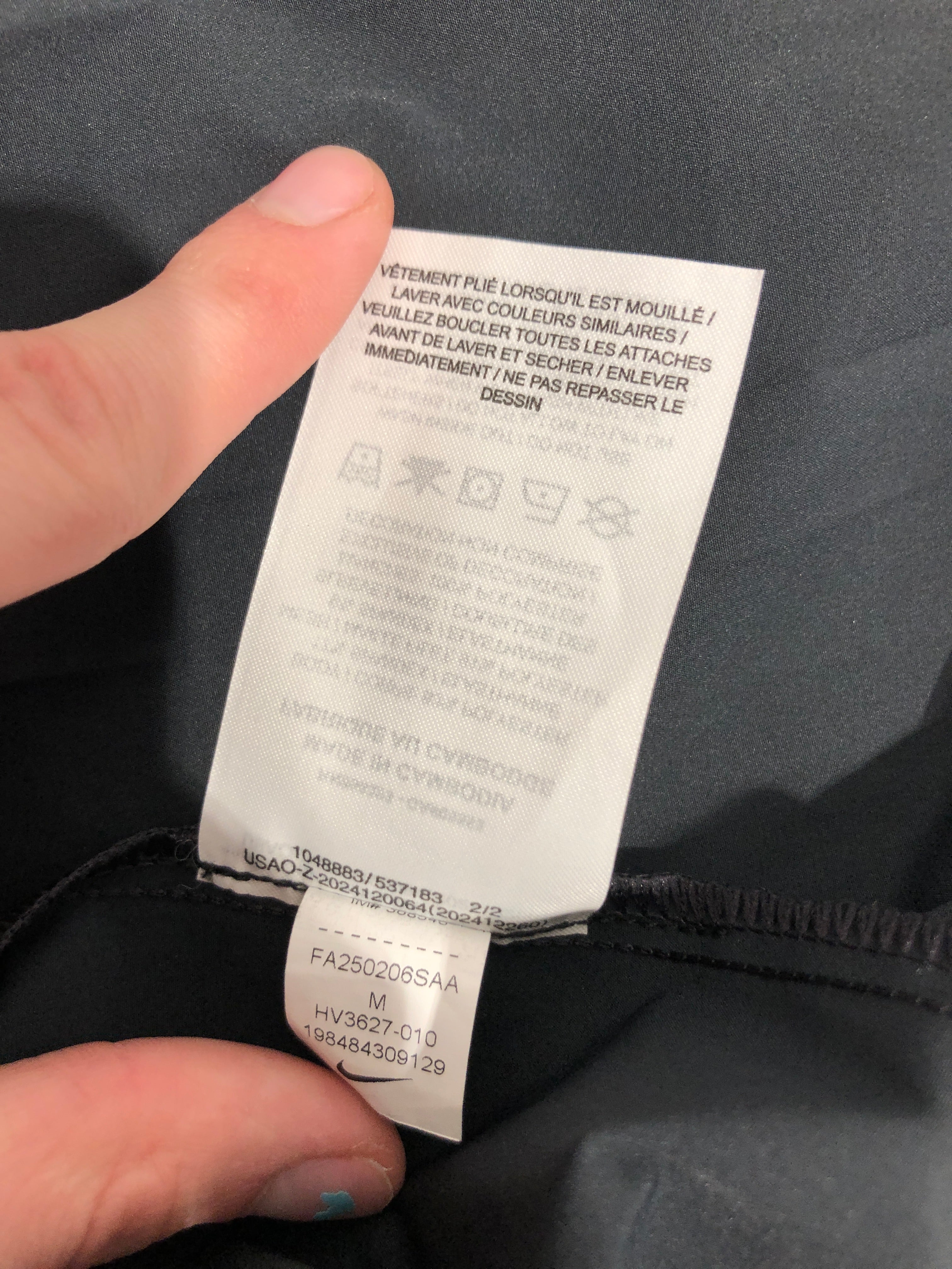 NIKE/Coat/M/Nylon/BLK/Dryfit pleated windbreaker view 5