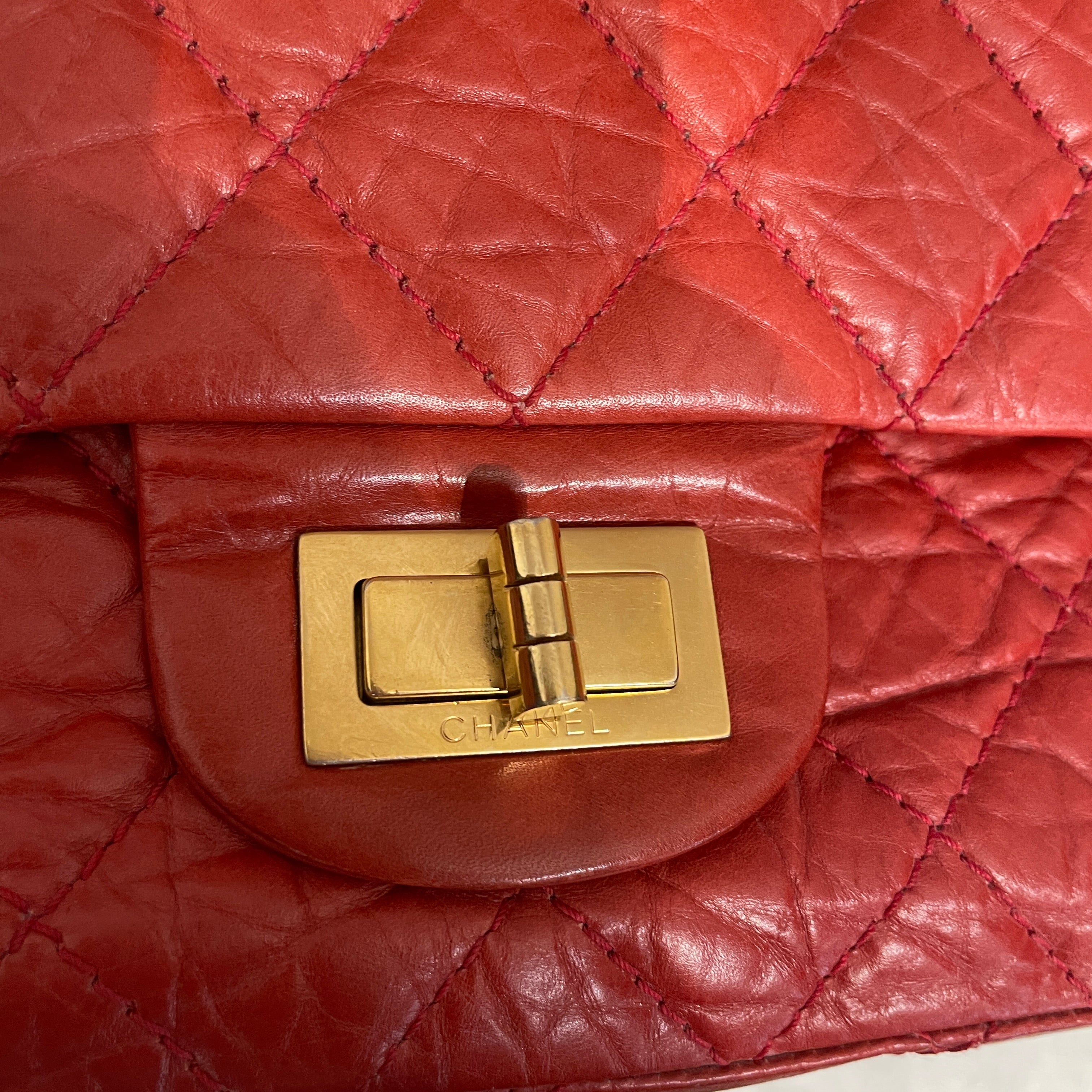 CHANEL/Cross Body Bag/Leather/RED/REISSUE 14665460 GLD CHAIN view 4