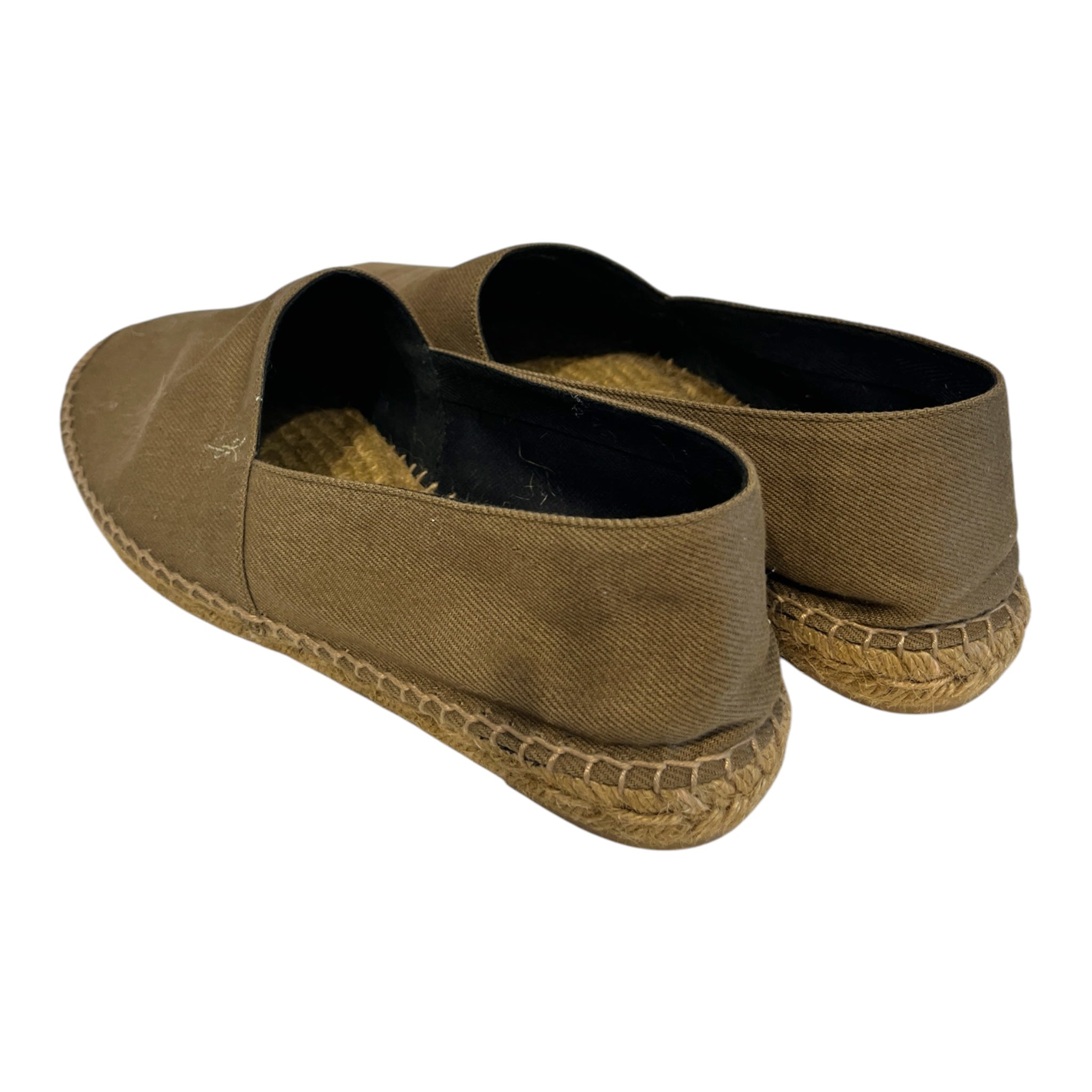 SAINT LAURENT/Espadrilles/EU 41/Cotton/GRN/mud green cotton espadrilles view 2