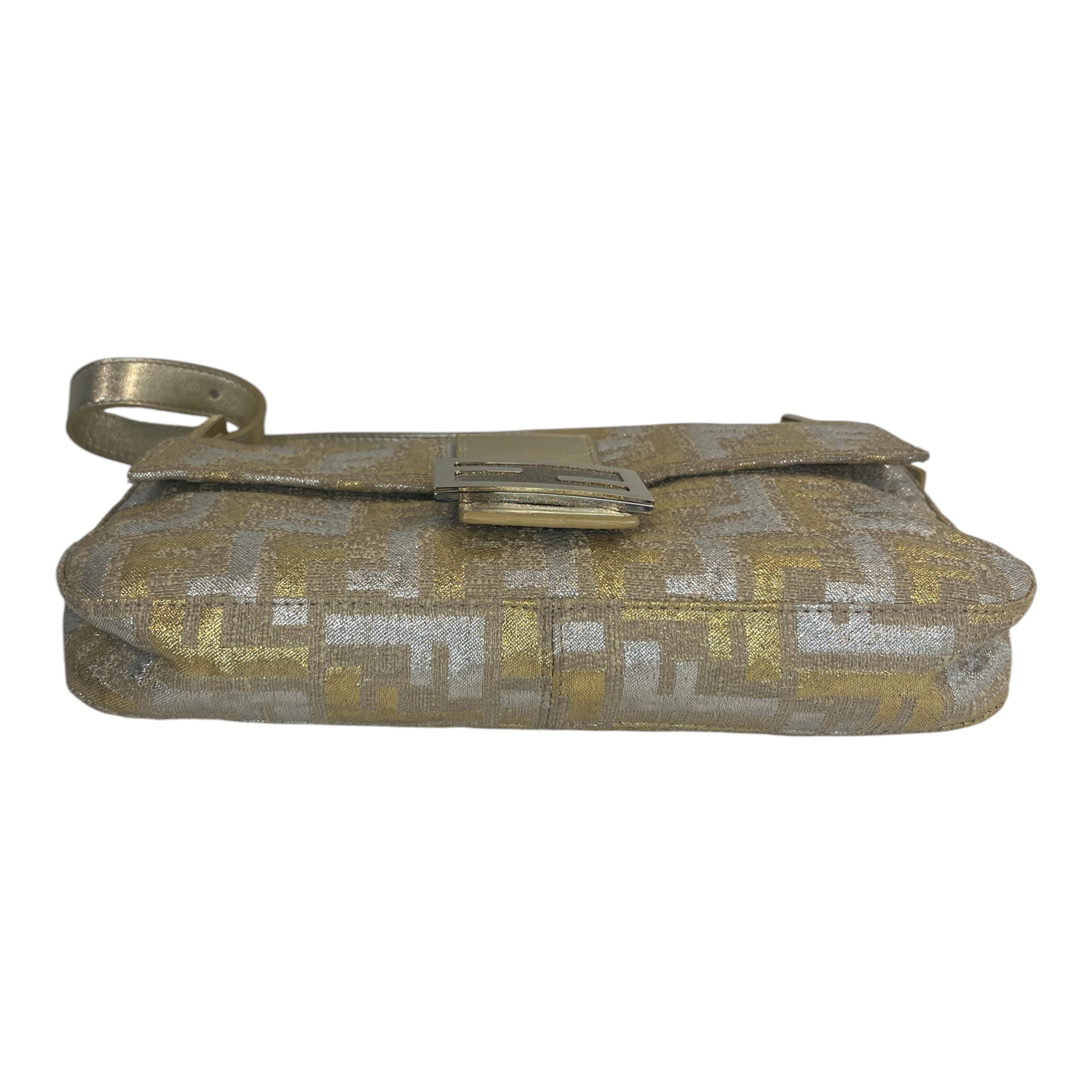 FENDI/Hand Bag/Monogram/BEG/ZUCCA FF BAGUETTE SLV/GLD view 3