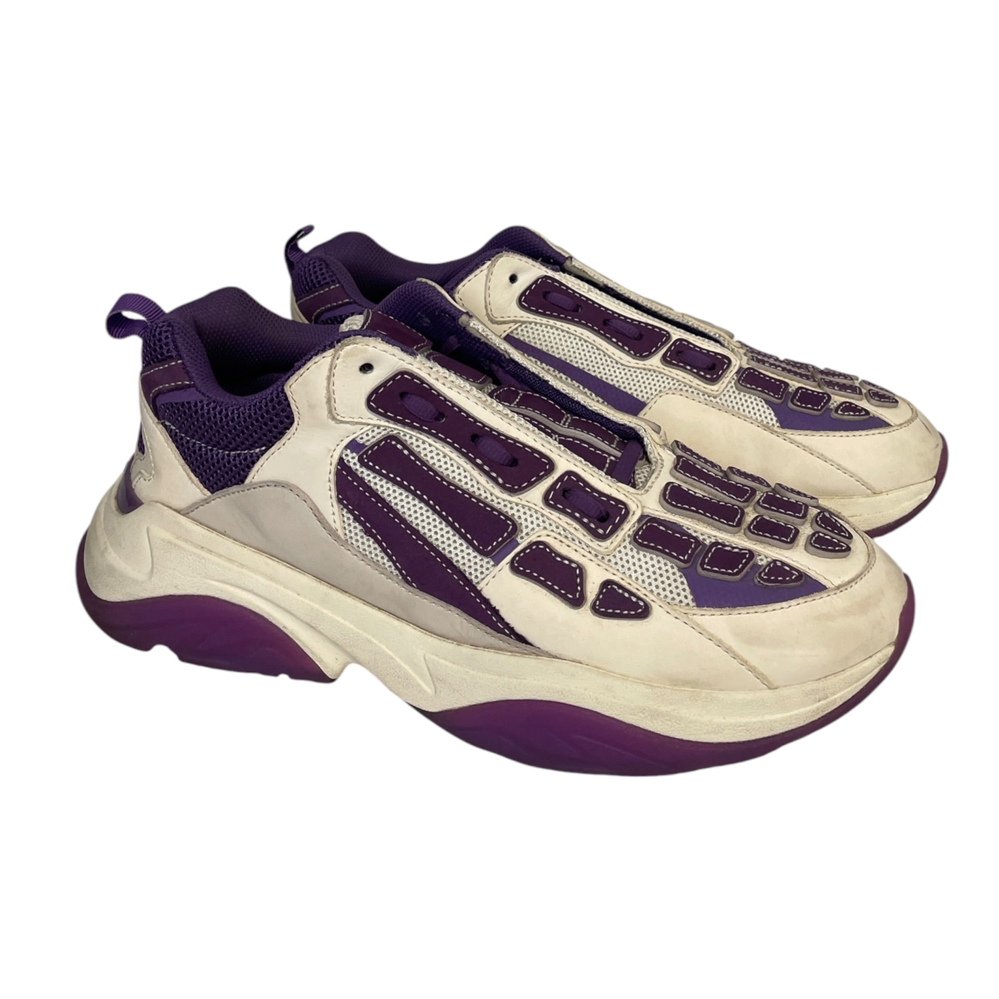 AMIRI/Low-Sneakers/US 12/Graphic/Leather/PPL/PURPLE BONE RUNNERS view 1