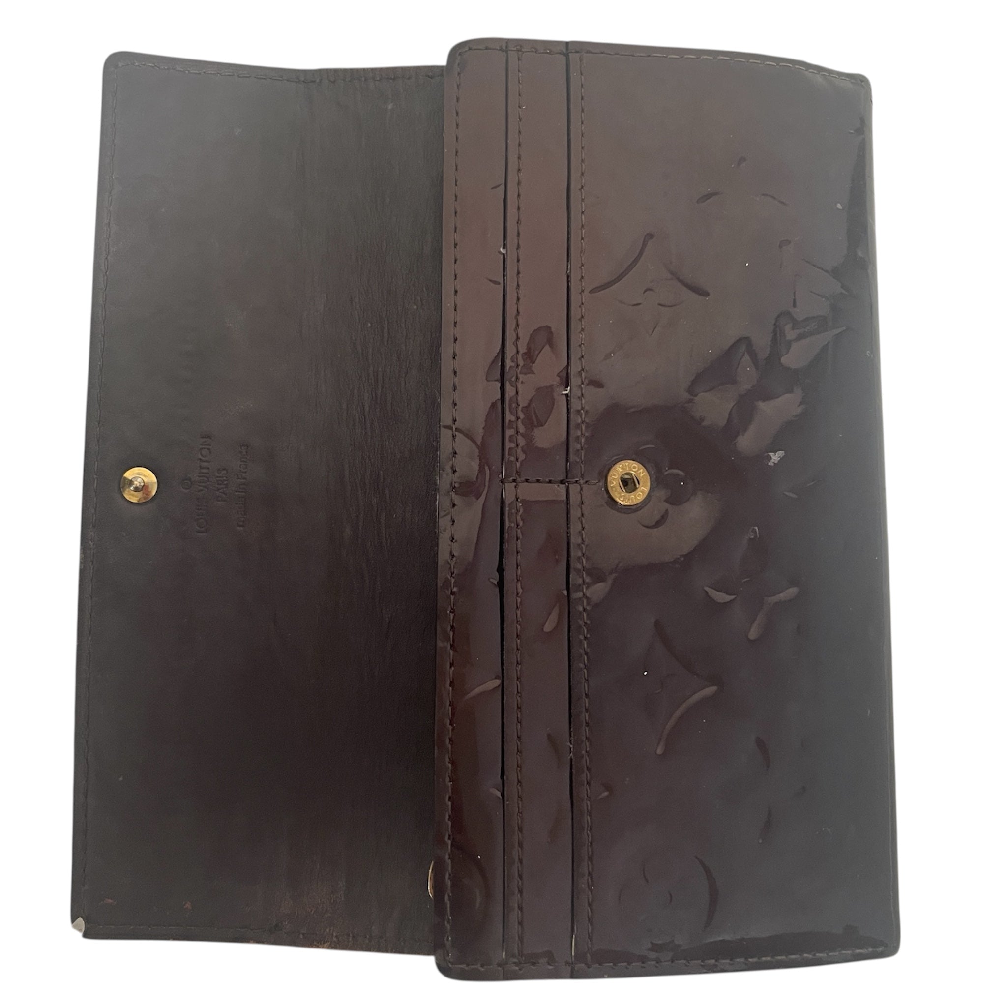 LOUIS VUITTON/Long Wallet/Monogram/Leather/BRW/Vernis Long wallet view 2