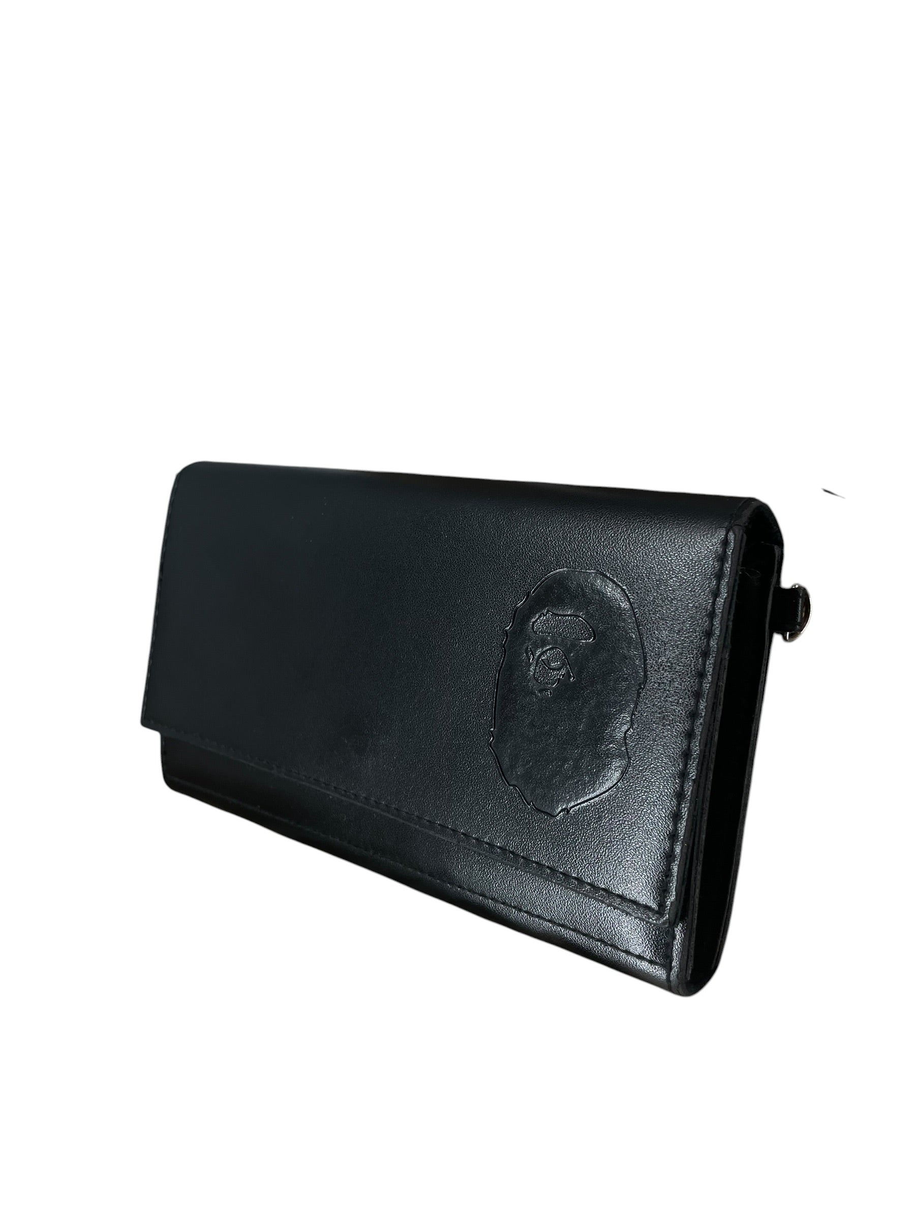 A BATHING APE/Long Wallet/Graphic/Leather/BLK/APE HEAD LONG WALLET view 3