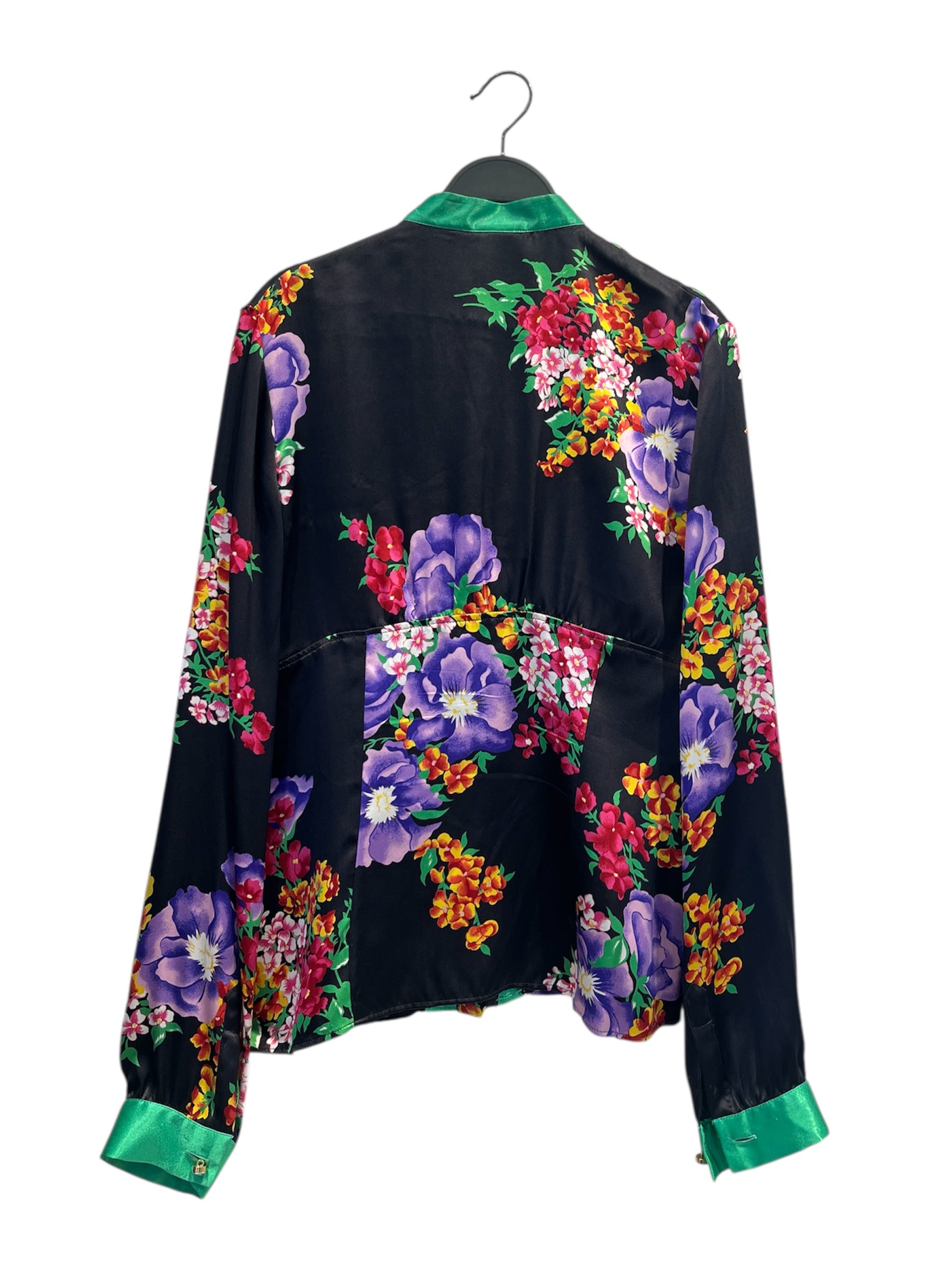 D&G/LS Shirt/30/Floral Pattern/Silk/BLK/D&G FLORAL SILK SHIRT view 2