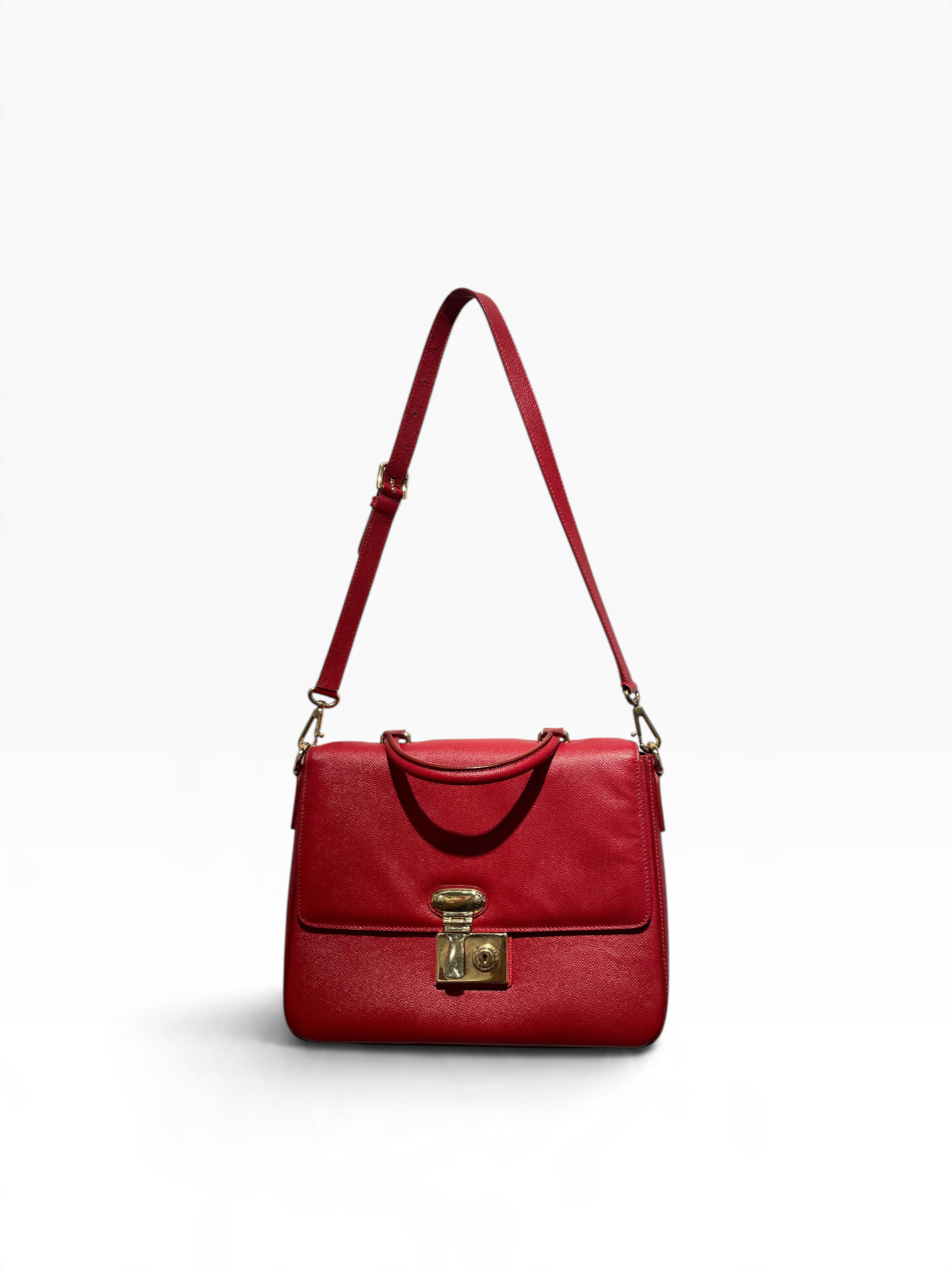 DOLCE&GABBANA/Cross Body Bag/M/Leather/RED/ view 1