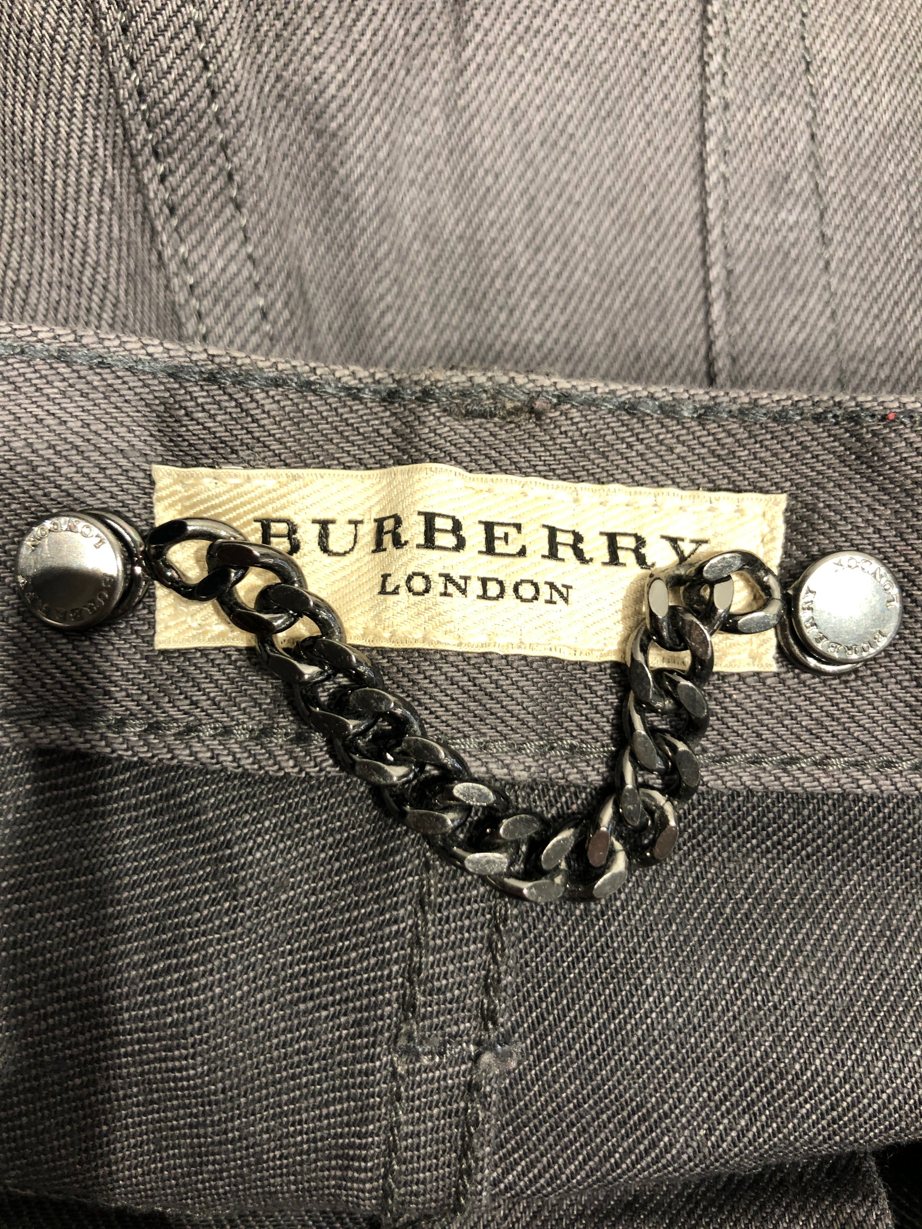 BURBERRY LONDON/Pants/34/Cotton/GRY/CLEAN DENIM view 6