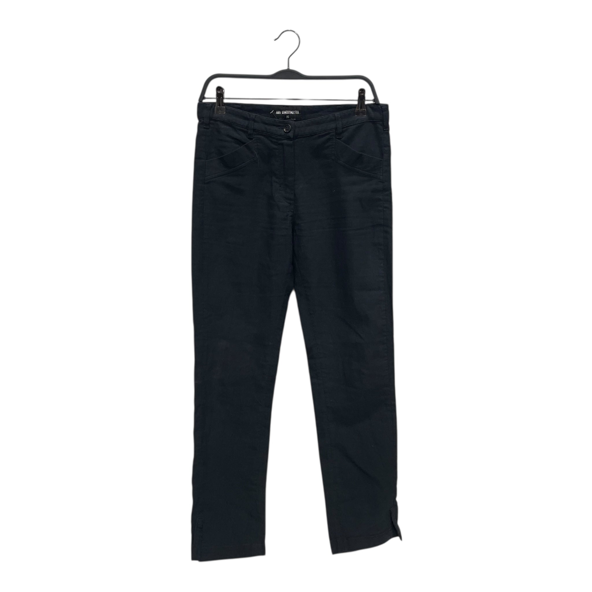 ANN DEMEULEMEESTER/Skinny Pants/36/Cotton/NVY/ view 1