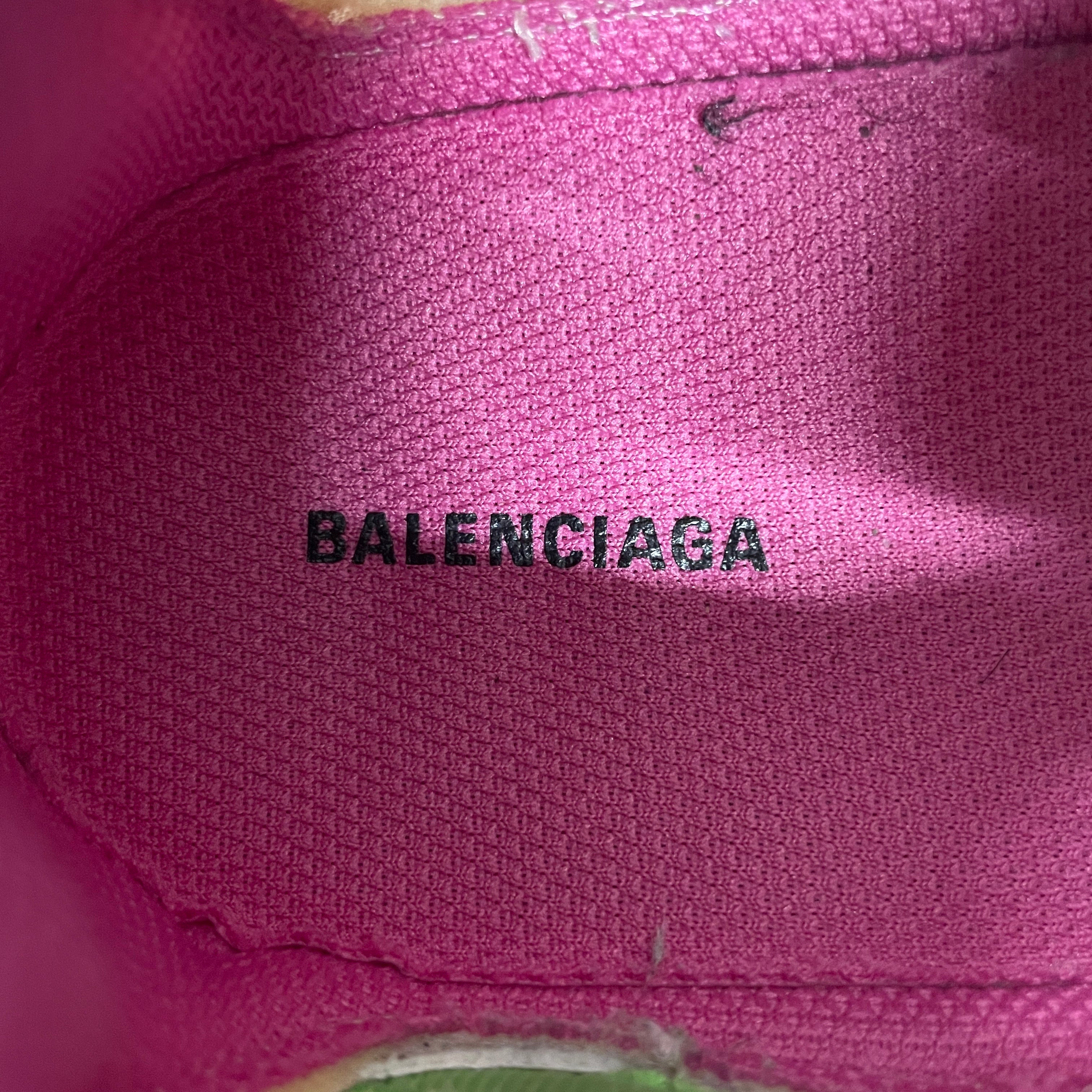 BALENCIAGA/Low-Sneakers/US 7/WHT/GRN/PNK TRACK 2 view 3