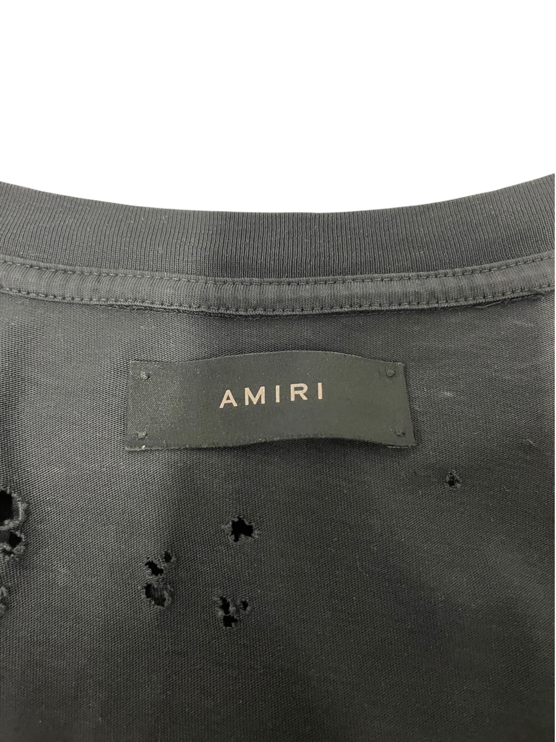 AMIRI/T-Shirt/XL/Cotton/BLK/DISTRESSED view 3
