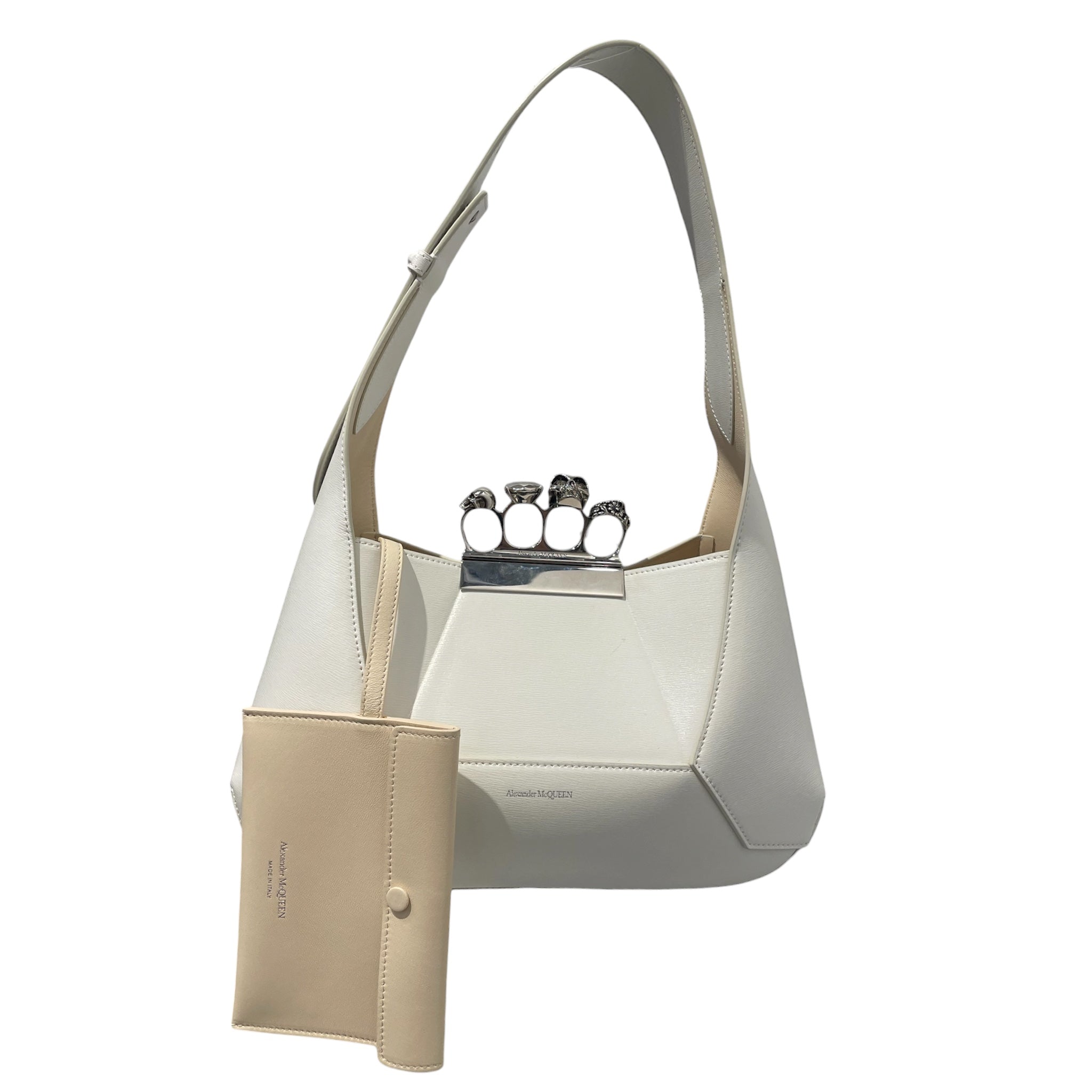 Alexander McQueen/Hand Bag/Leather/WHT/SLV BRASS KNUCKLES view 1