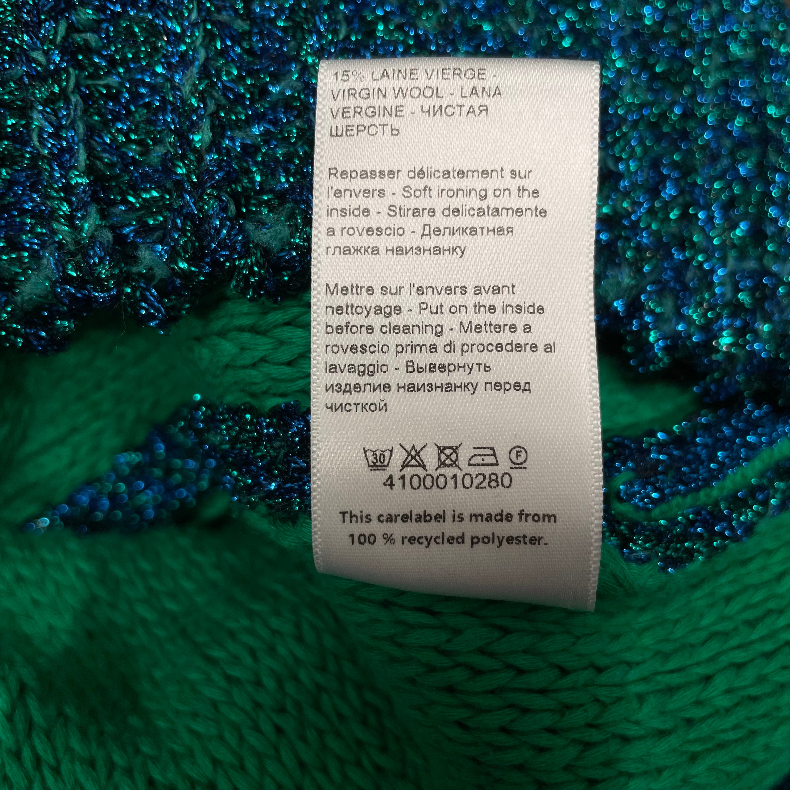 LANVIN/Heavy Sweater/M/Acrylic/GRN/4020 SPARKLY SWEATER view 5