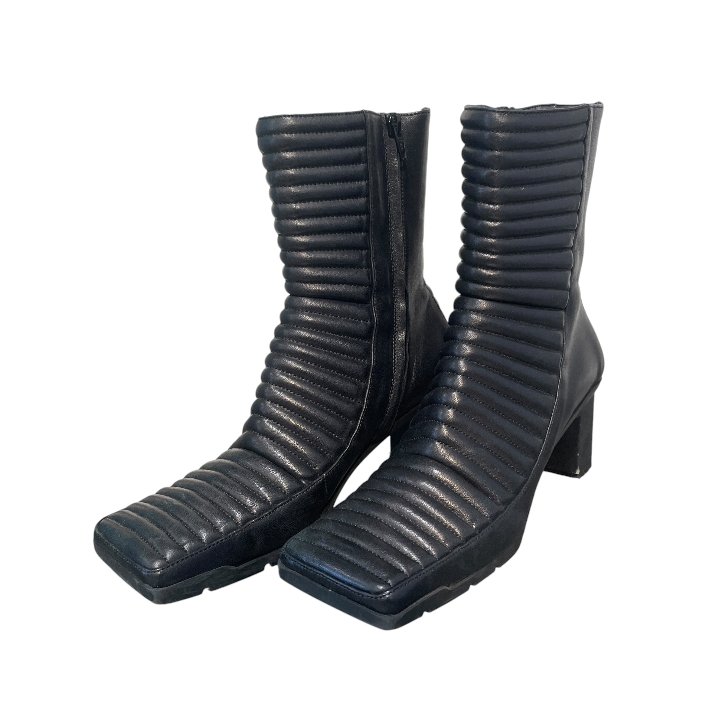 BALENCIAGA/Long Boots/EU 38/Leather/BLK/Biker Boots view 2