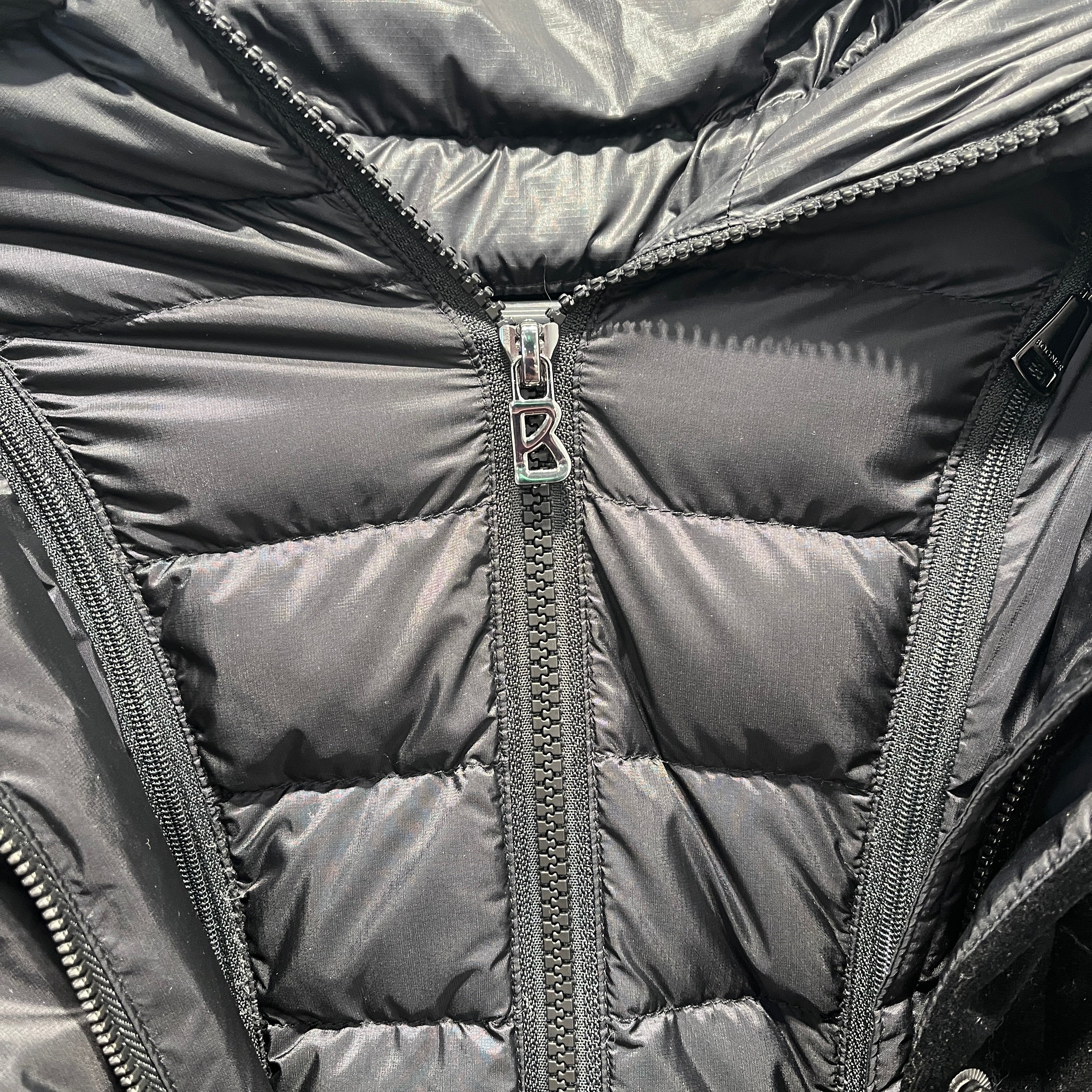 Bogner/Puffer Jkt/L/Nylon/BLK/velvet quilted detachable hood view 9