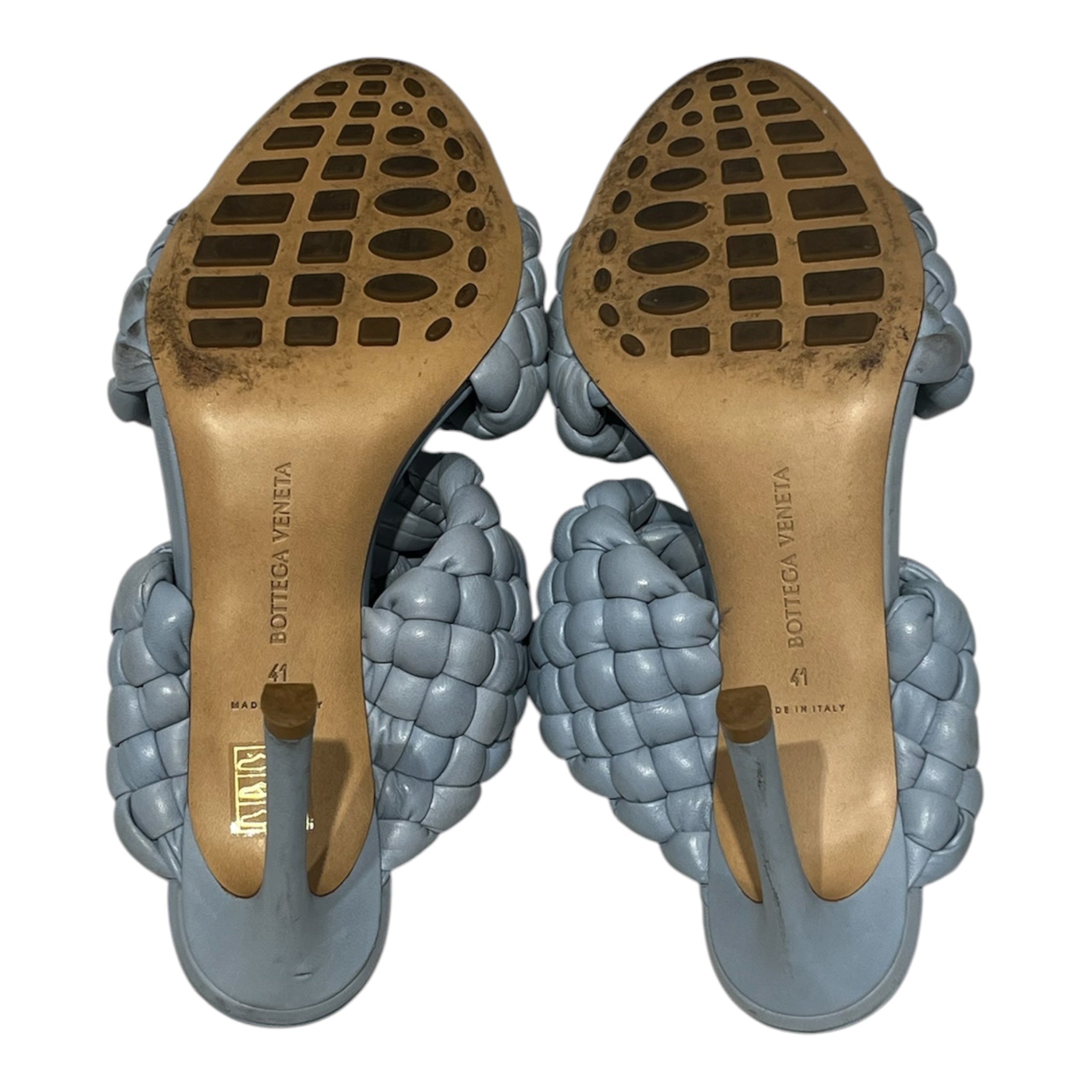 BOTTEGA VENETA/Heels/EU 41/Leather/BLU/Intrecciato Weave view 5