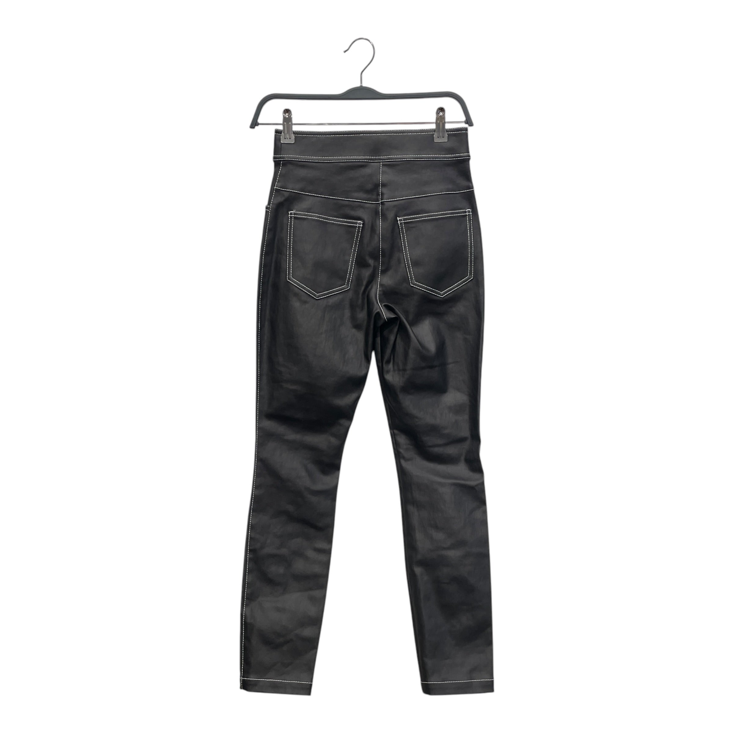 Alexander Wang/Skinny Pants/0/Stripe/Cotton/BLK/BUTTON FLY/WHITE STITCH PANT view 2