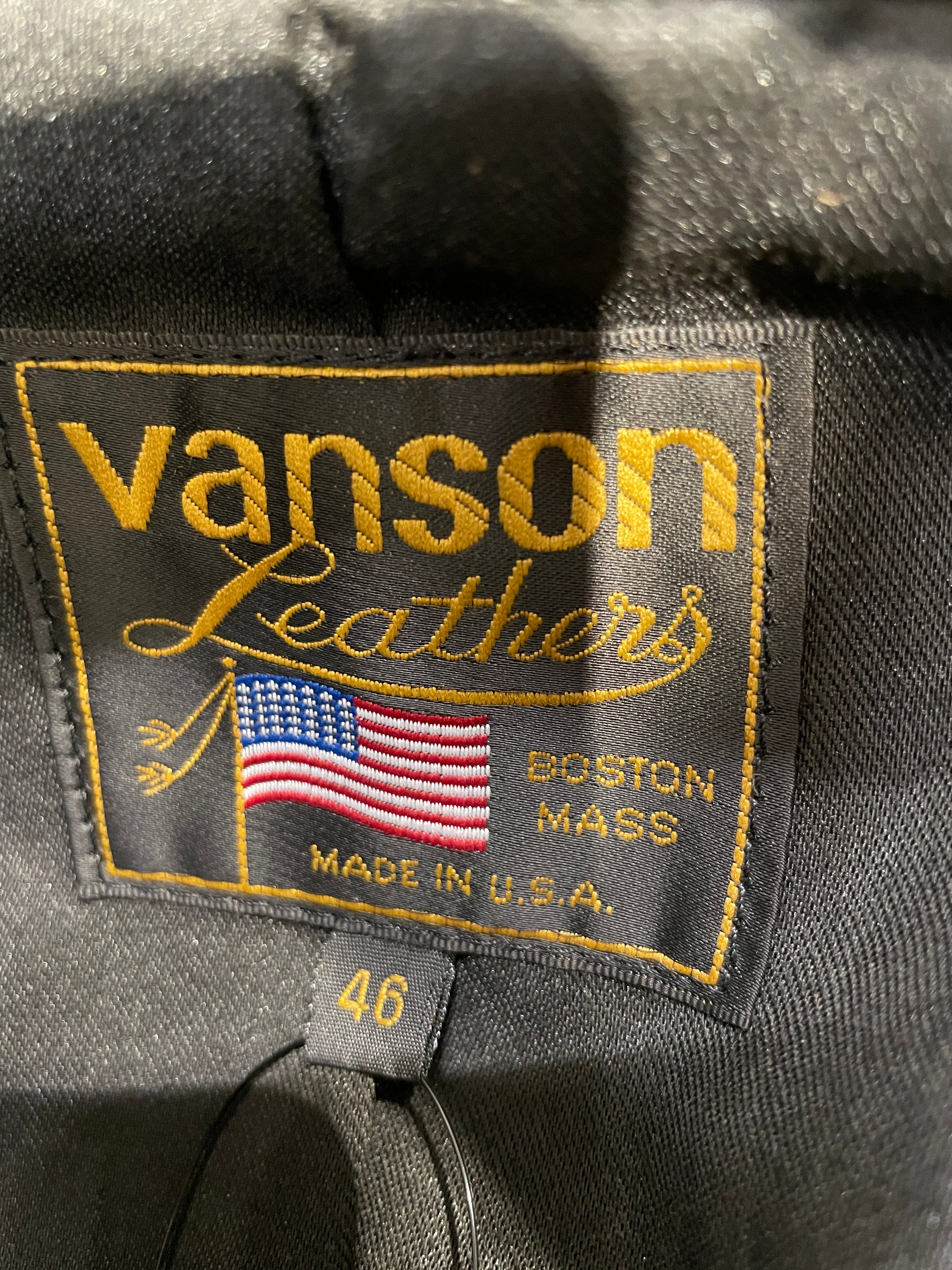 VANSON/Leather Jkt/46/Leather/BLK/STRIPED SLEEVE PATCHWORK RACER view 3