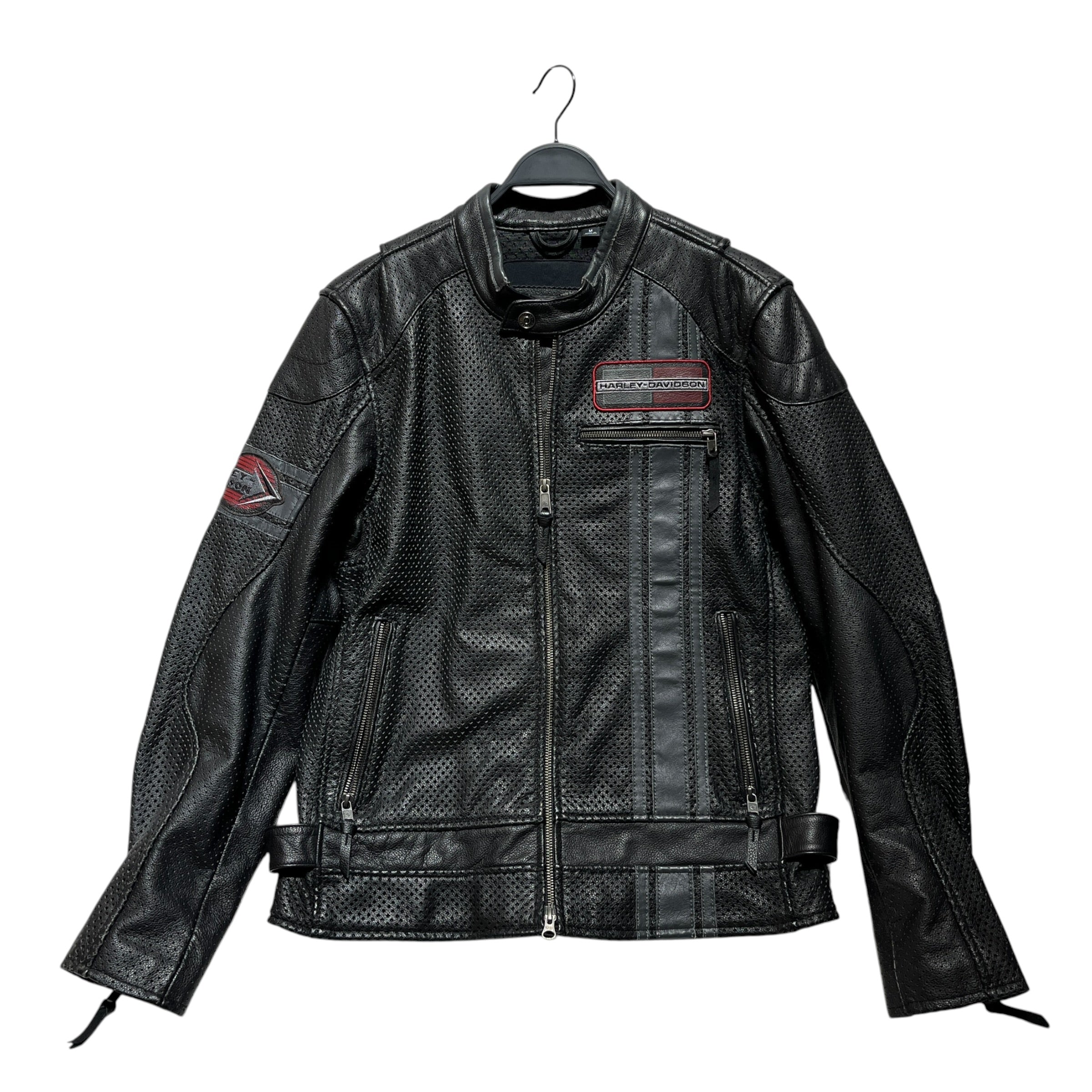 HARLEY DAVIDSON/Leather Jkt/L/Leather/BLK/MANTA RACING JACKET view 1