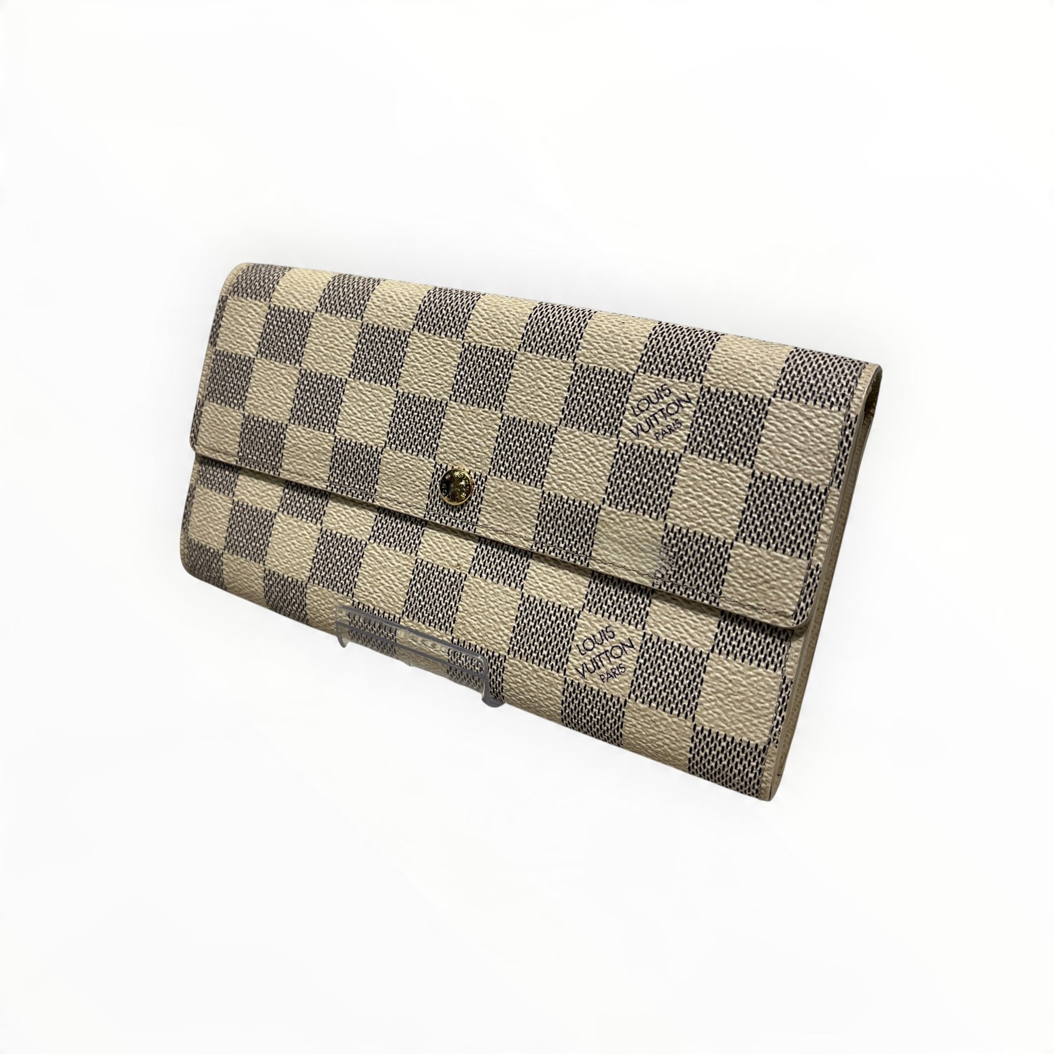 LOUIS VUITTON/Long Wallet/Leather/CRM/L's/DAMIER AZUR SARAH view 1