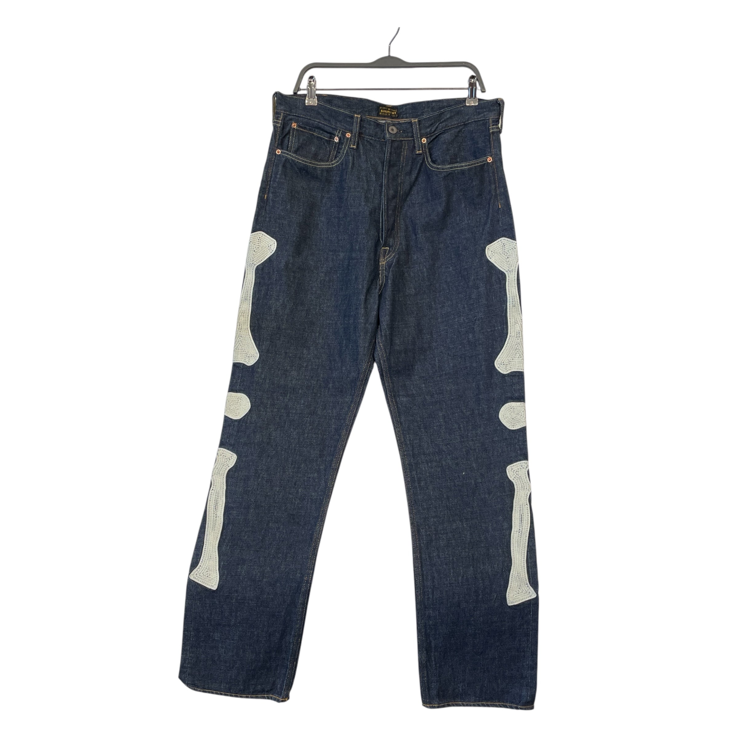 KAPITAL/Slacks/29/Denim/NVY/SKELETON BONES view 1
