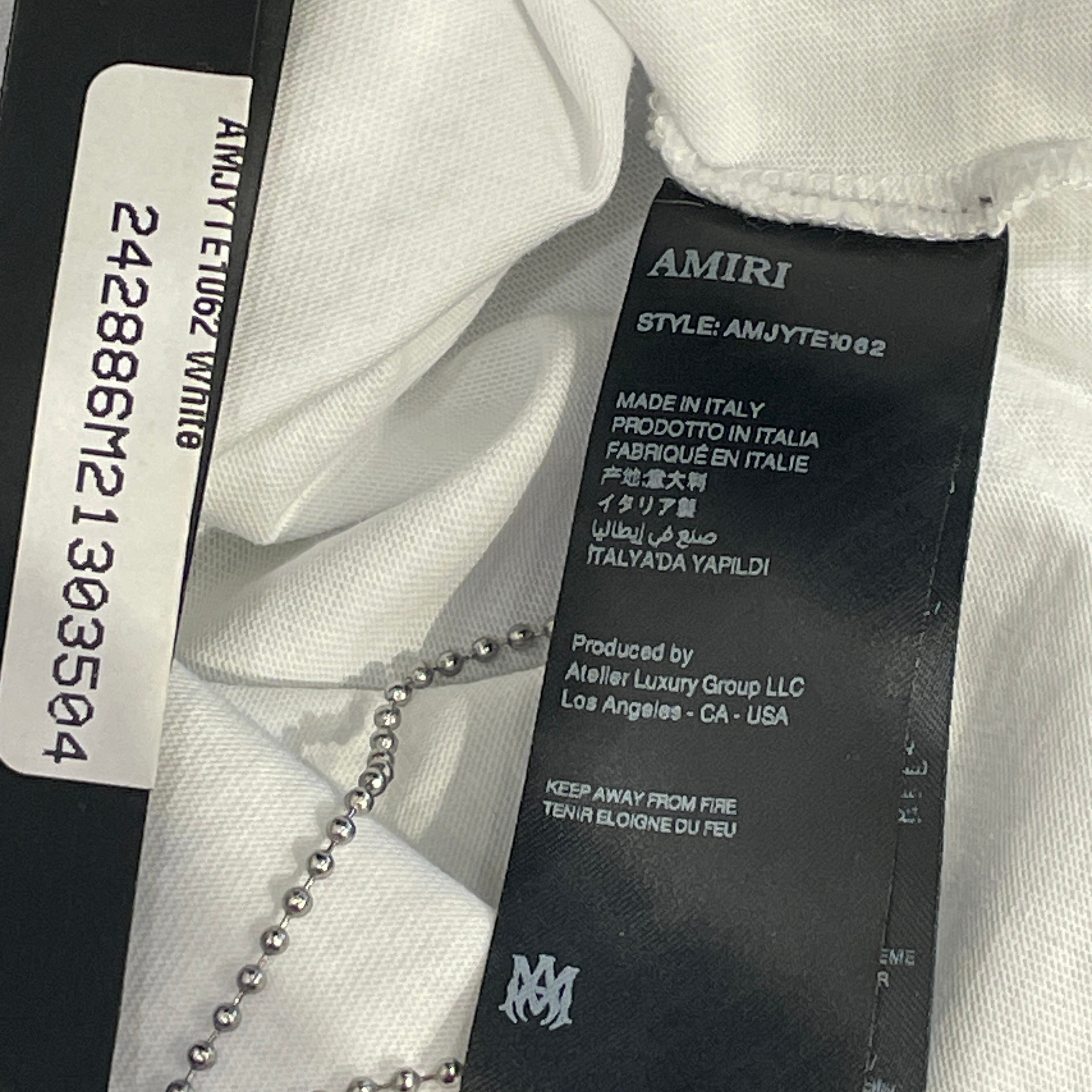 AMIRI/T-Shirt/XL/Cotton/WHT/Graphic/WAVE LOGO T-SHIRT view 4