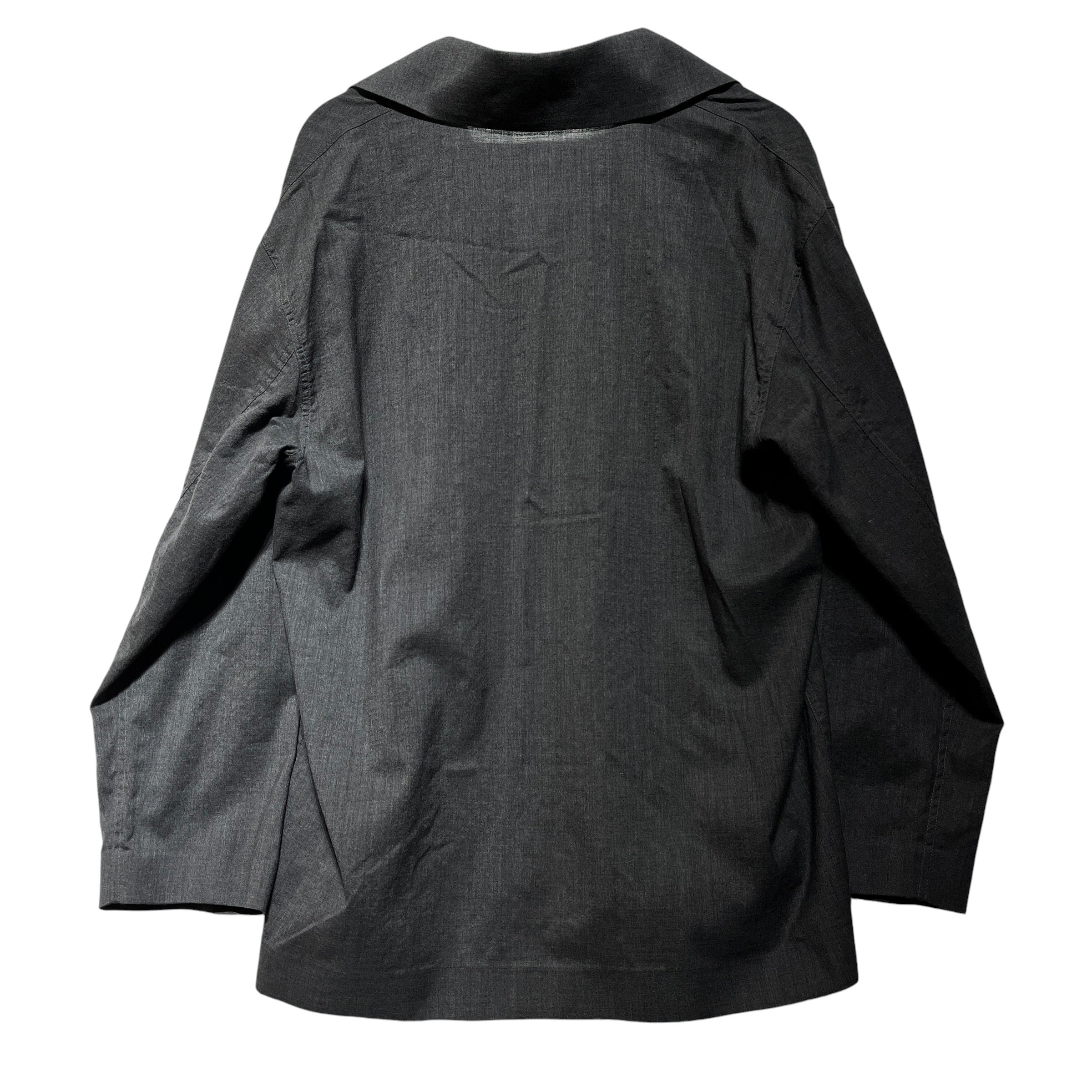 THE ROW/LS Shirt/M/Silk/GRY/VINTAGE COLLAR view 2