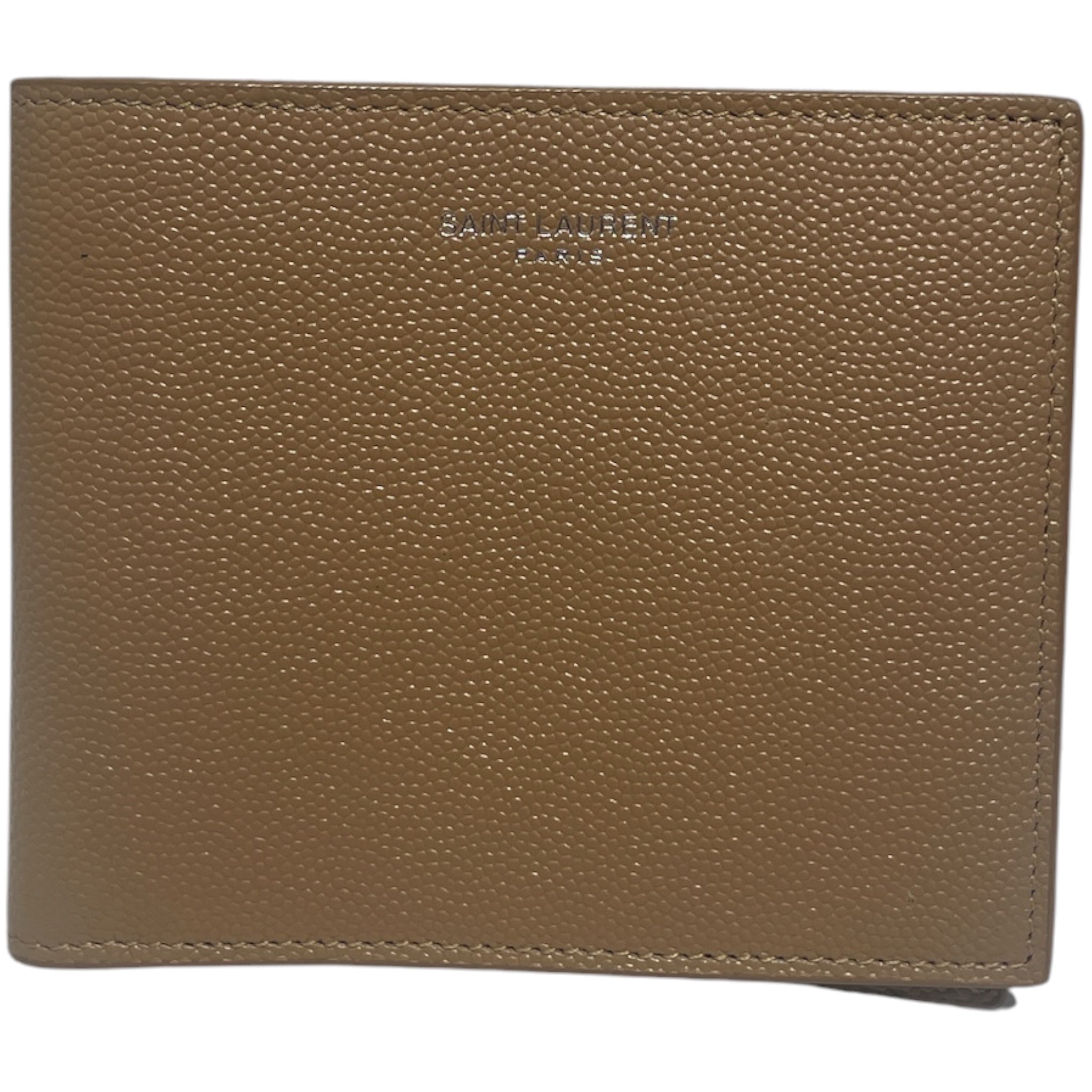 SAINT LAURENT/Bifold Wallet/Leather/BEG/East/West view 1