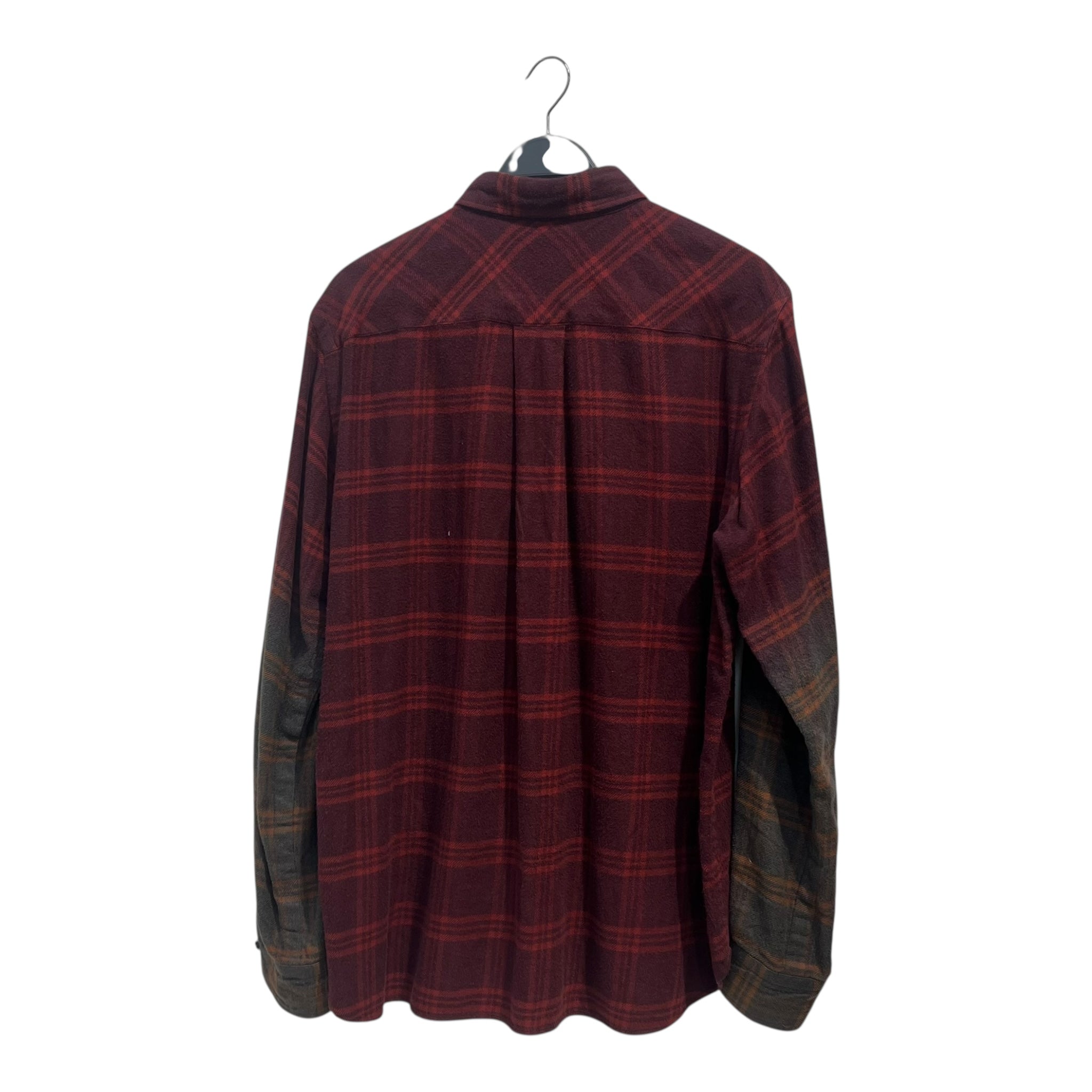 Sacai/LS Shirt/2/Cotton/RED/Plaid/HOMBRE SLEEVE FLANNEL view 2