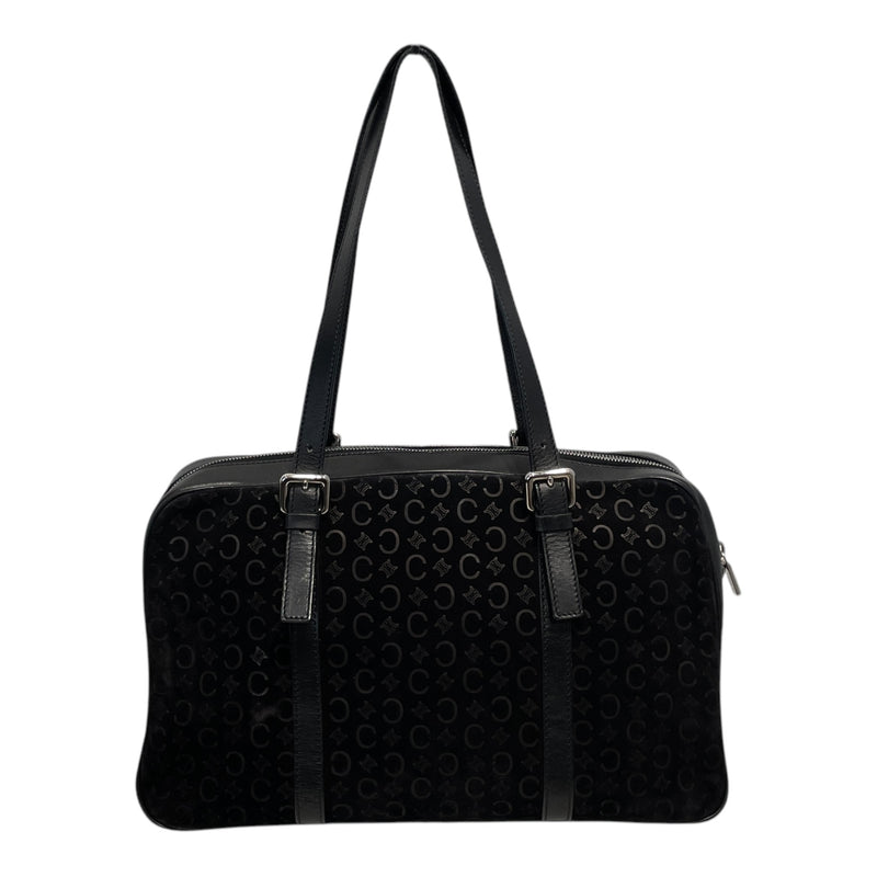 CELINE/Boston Bag/OS/Monogram/Velour/BLK/C MACADAM
