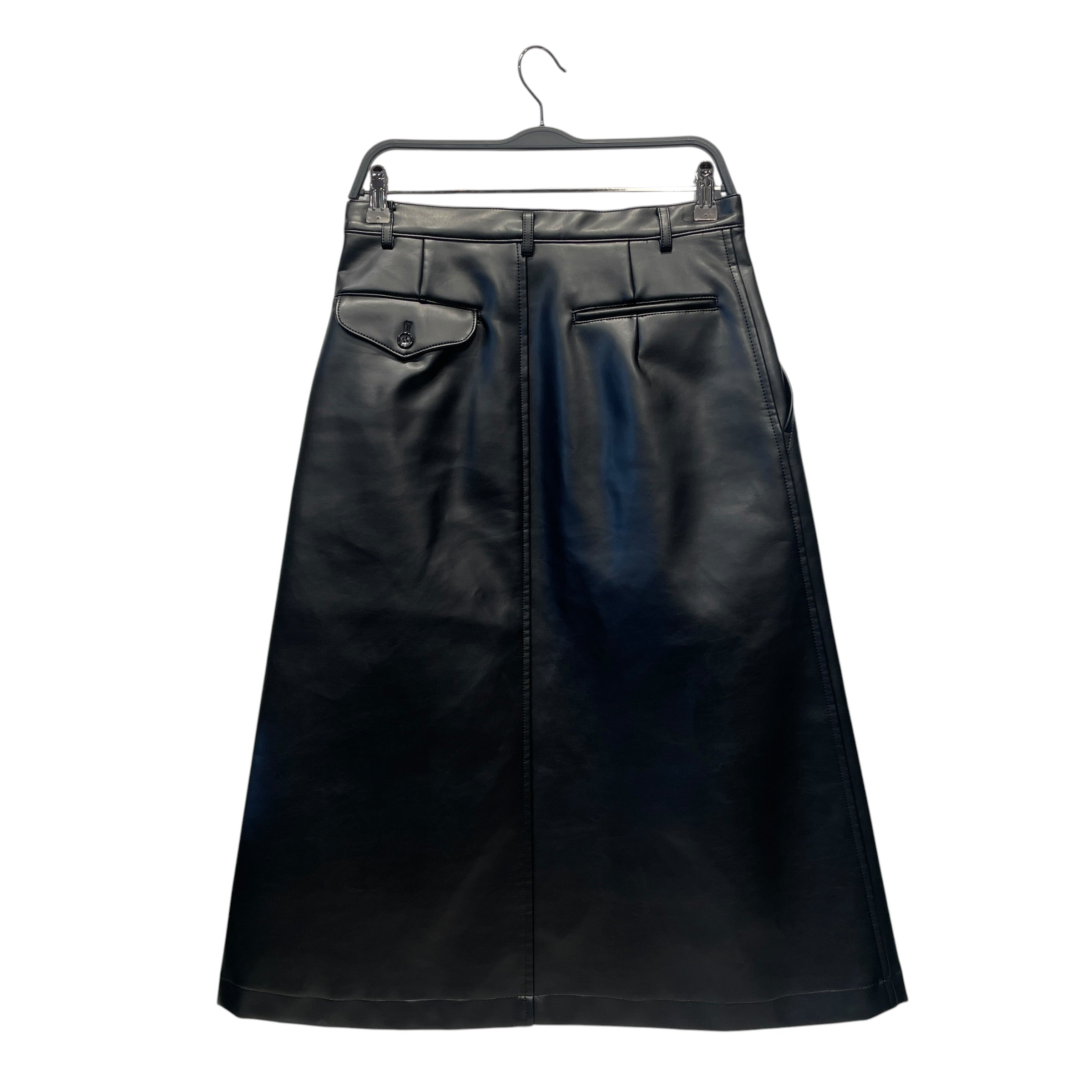 BLACK COMME des GARCONS/Long Skirt/M/Faux Leather/BLK/ view 2