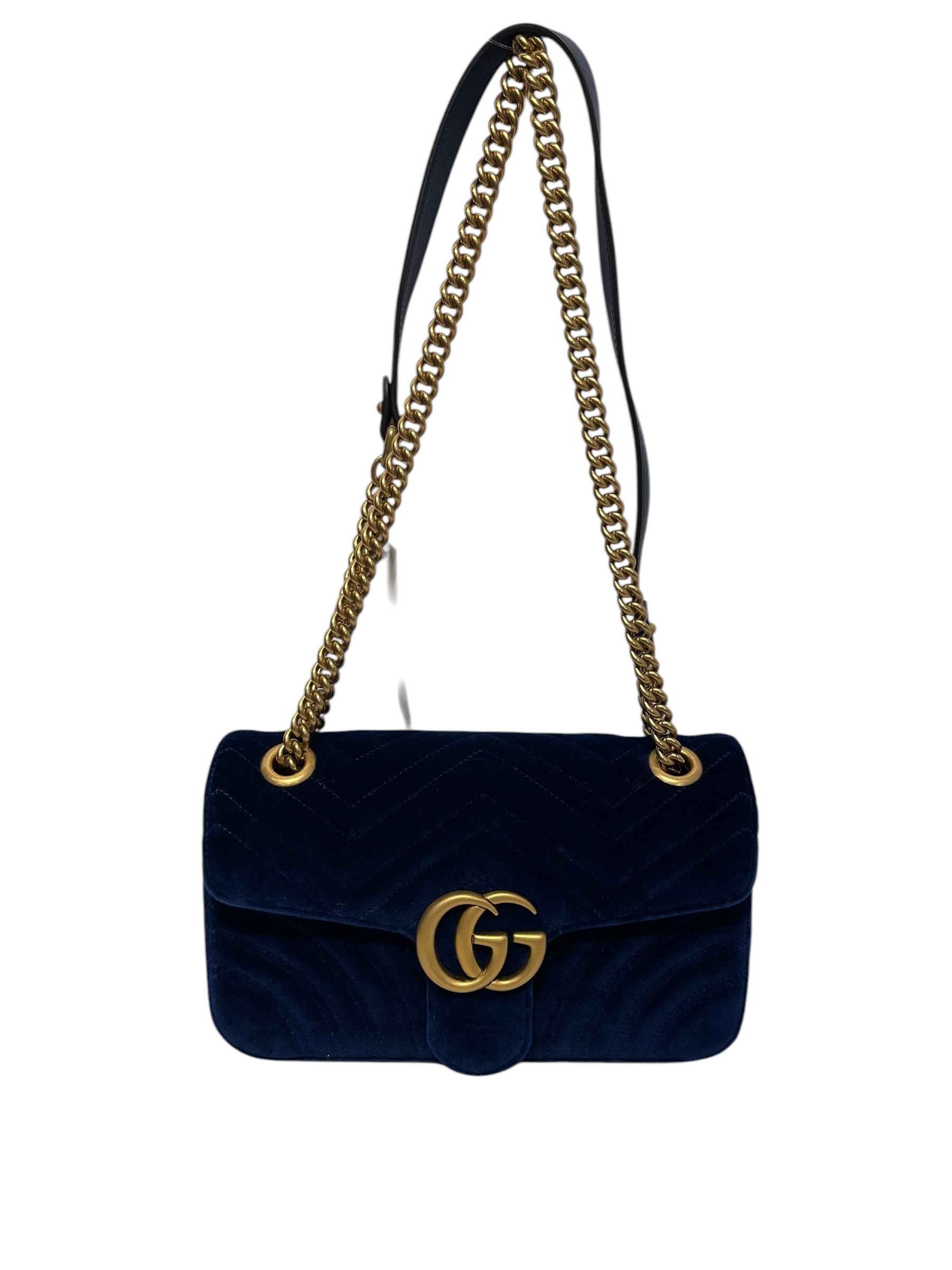 GUCCI/Bag/BLU/Marmont Velvet heart view 1