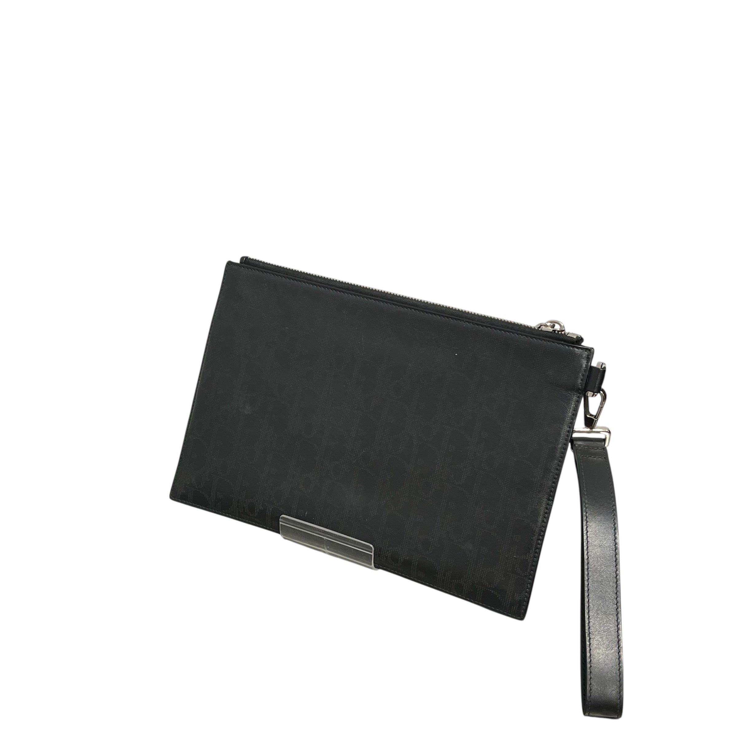Christian Dior/Pouch/Monogram/Leather/BLK/WRISTLET DOTTED MONOGRAM view 2
