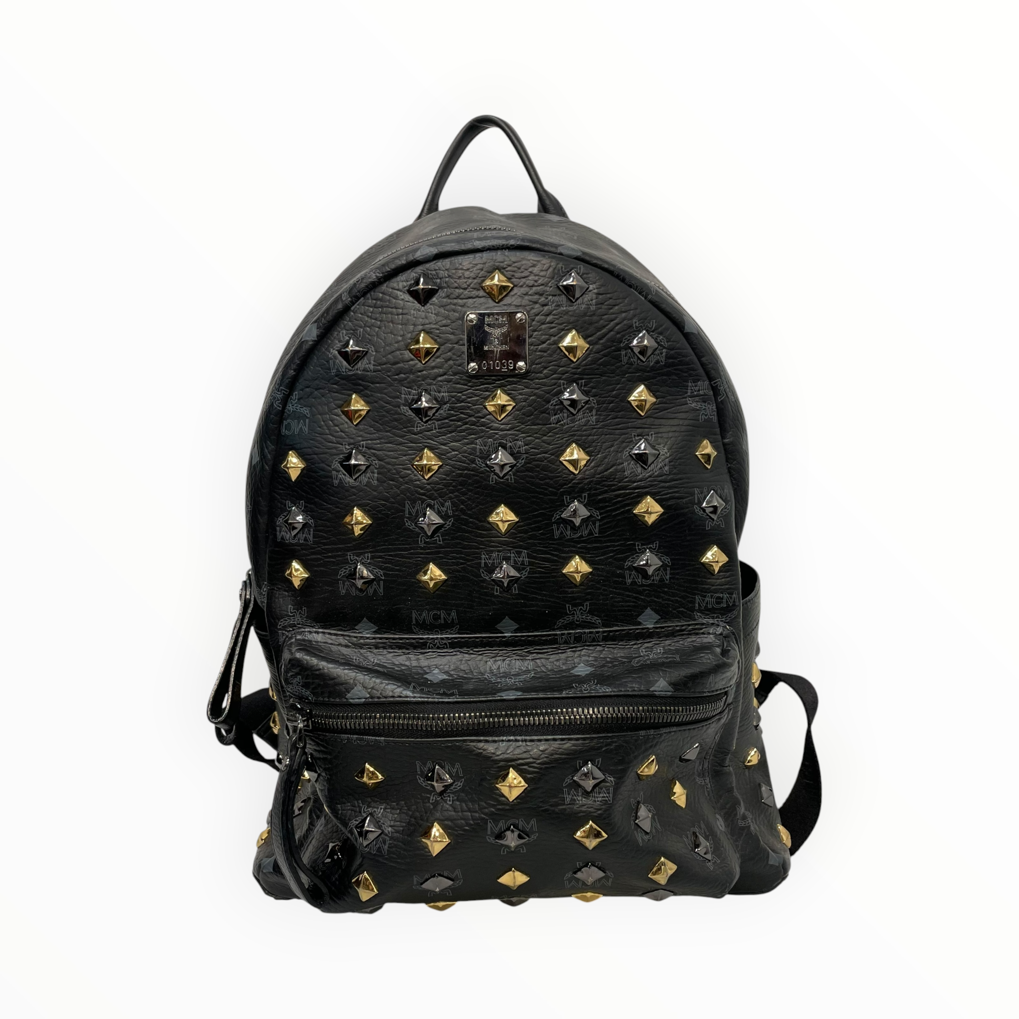 MCM/Backpack/Monogram/Leather/BLK/ view 1
