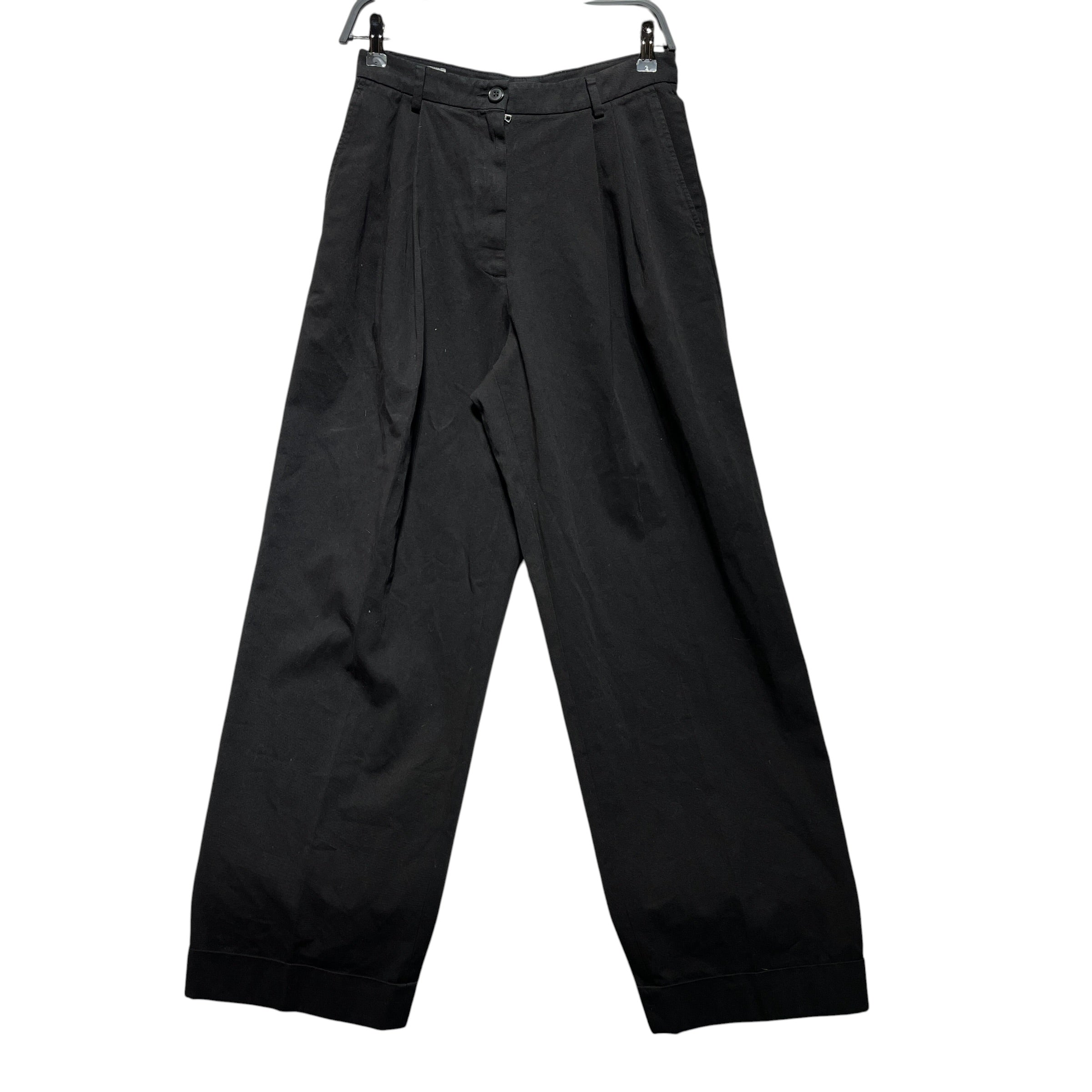 DRIES VAN NOTEN/Straight Pants/36/Cotton/BLK/ view 1