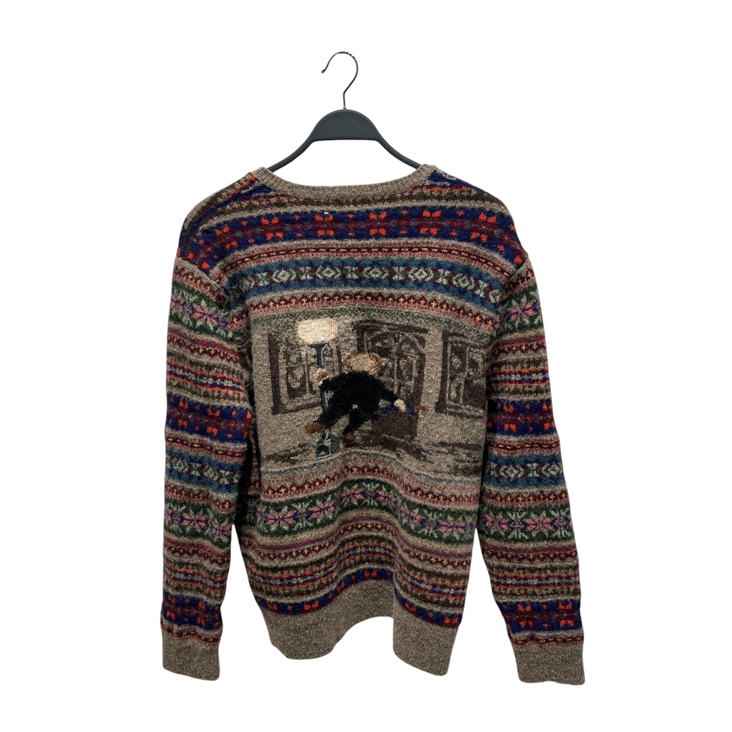 POLO RALPH LAUREN/Sweater/XXL/Wool/GRY/polo bear dappered (lil hole) view 2