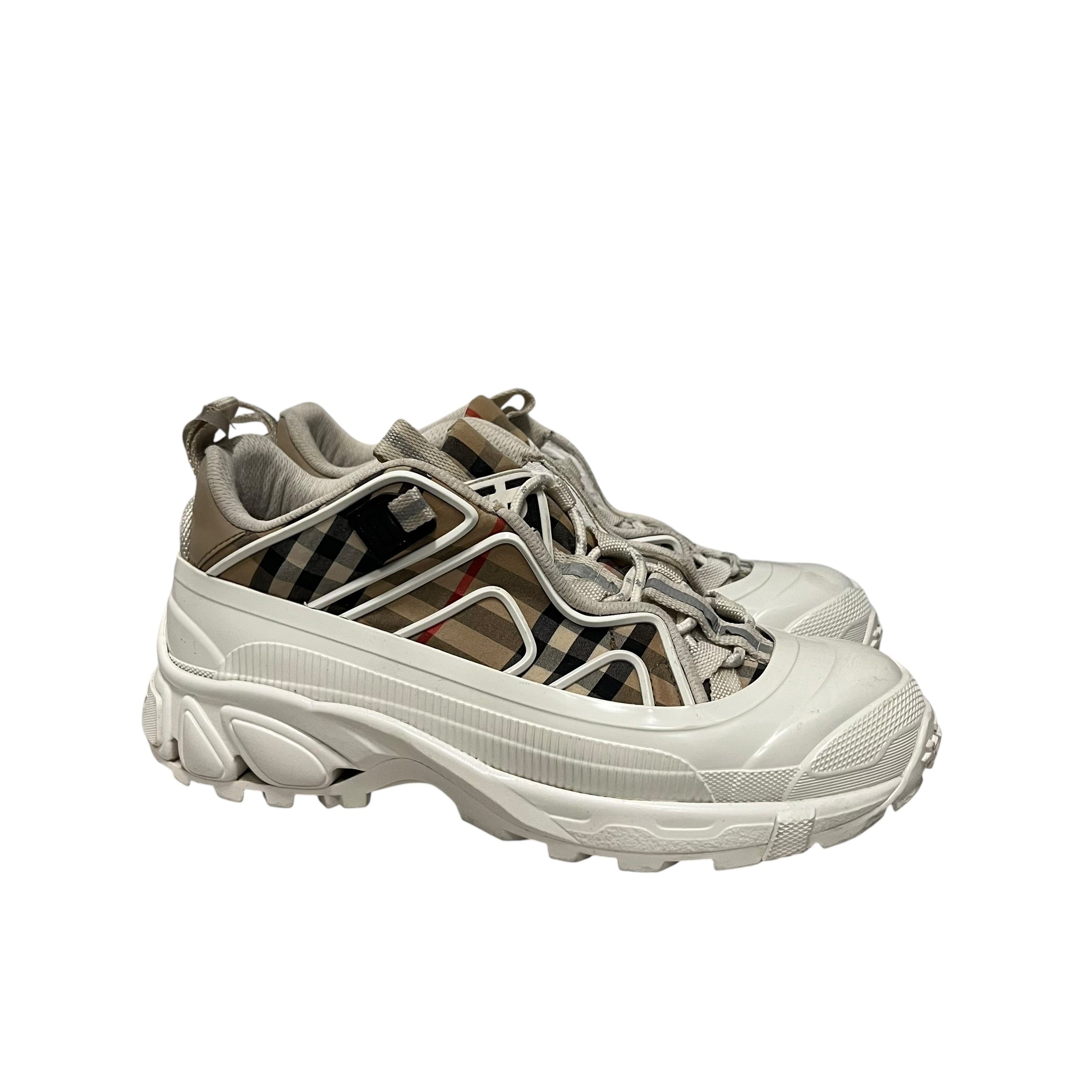 BURBERRY/Low-Sneakers/EU 39/Plaid/Polyester/BEG/ARTHUR view 2