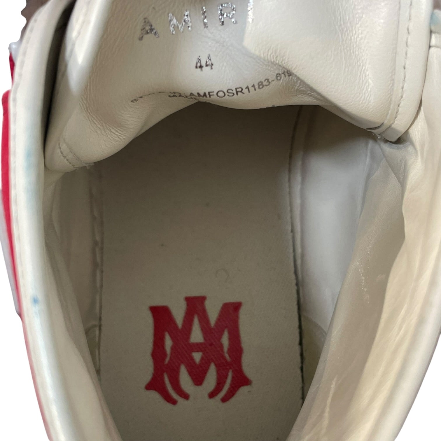 AMIRI/Hi-Sneakers/US 11/Leather/RED/SKEL COURT HI view 3